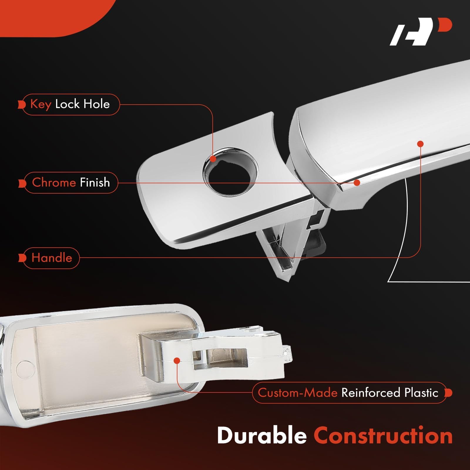 A-Premium - Exterior Door Handle W/Keyhole Front Left Driver Side - Compatible With Nissan & Infiniti Models - Rogue 10-15, Mura