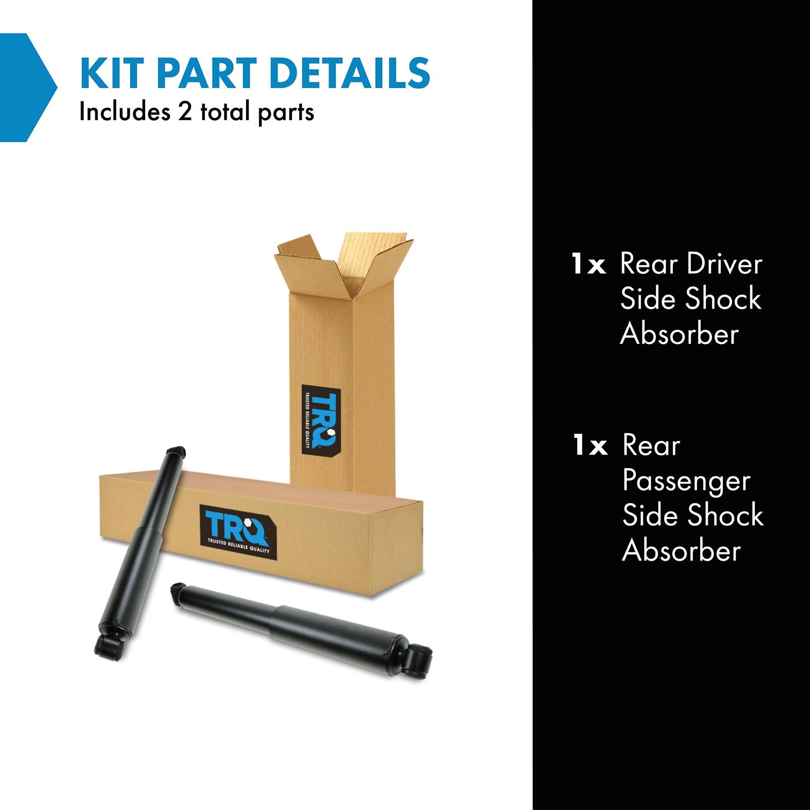 Trq Rear Shock Absorber Set Compatible With 1984-1989 Toyota 4Runner 1988-2004 Land Cruiser 1986-1995 Pickup 1995-2004 Tacoma