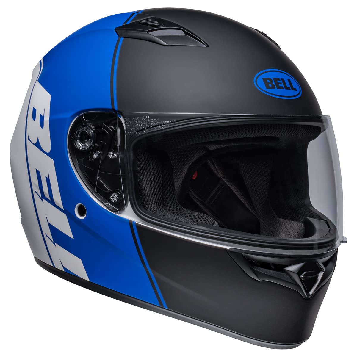 Bell Qualifier Full-Face Motorcycle Helmet (Ascent Matte Black/Blue/White - X-Large)