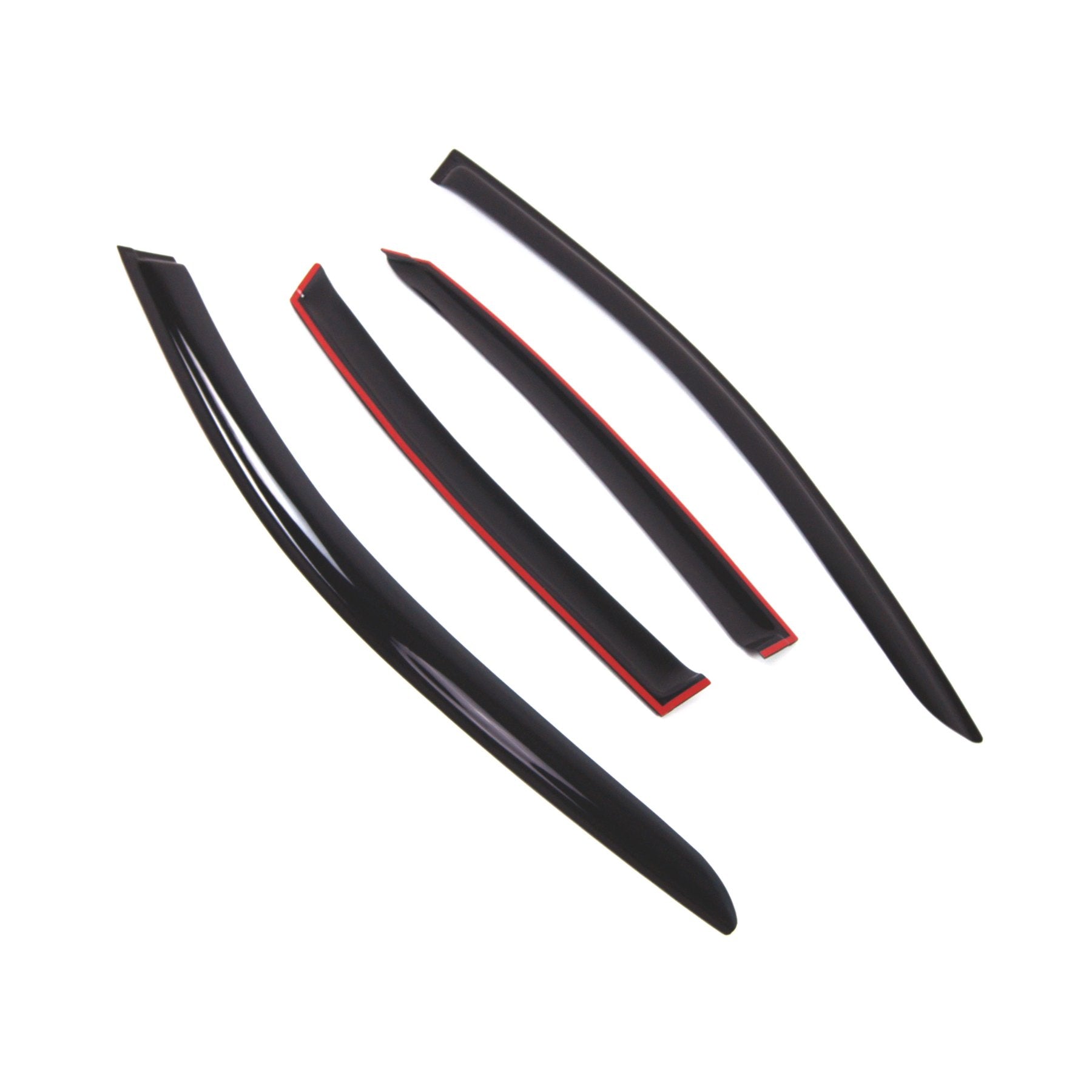 Tuningpros Wd2-770B Dark Smoke 4 Pcs Set Window Visor (Outside Mount) Deflector Rain Guard Compatible With 2017-2018 Nissan Alti