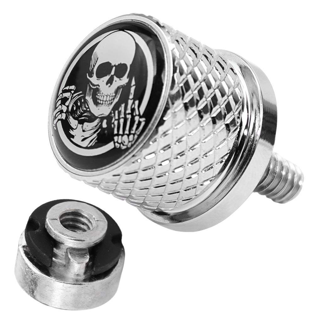Stainless Knurled Fender Seat Bolt Screw 1/4''-20 Thread Compatible with Harley 1996-2020 Sportster Touring Softail Dyna CVO Ele