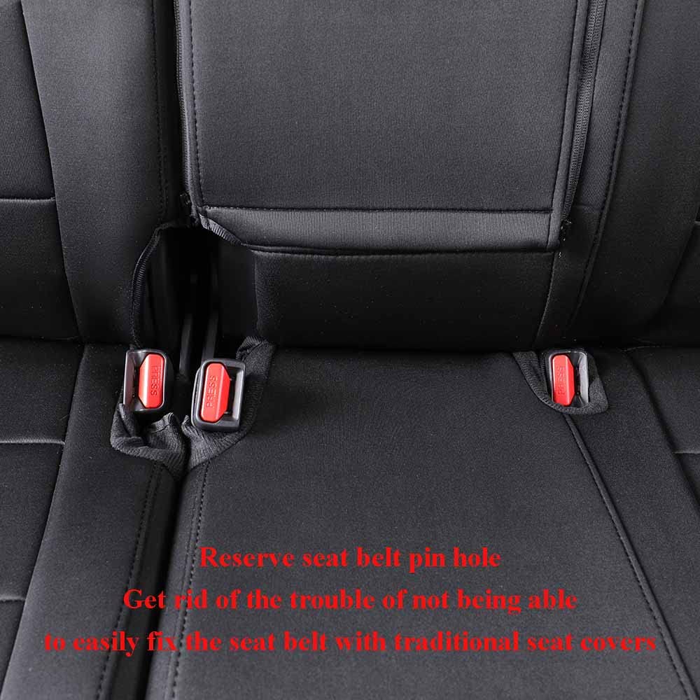 Ekr Custom Fit Crv Seat Covers For Select Honda Crv 2017 2018 2019 2020 2021 2022 - Full Set, Neoprene (Black)