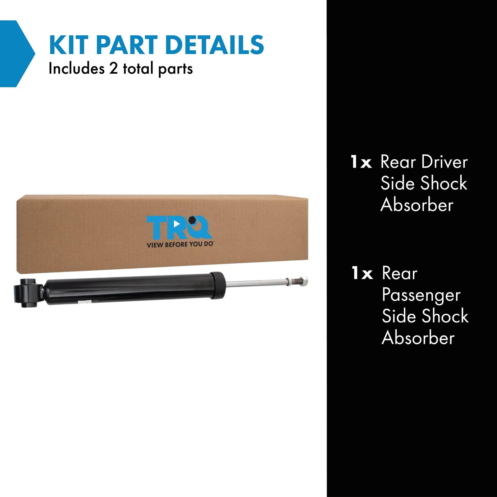 Trq Rear Shock Absorber Set Compatible With 2019-2022 Lexus Ux200 Ux250H 2018-2022 Toyota C-Hr