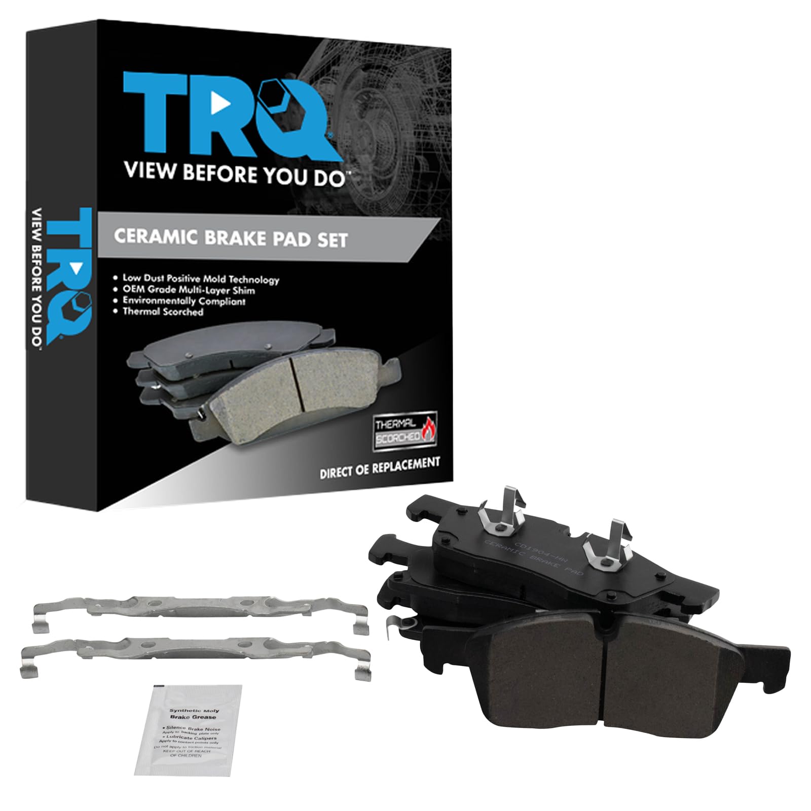 TRQ Front Brake Pads Ceramic Compatible with 2012-2020 Dodge Durango Jeep Grand Cherokee