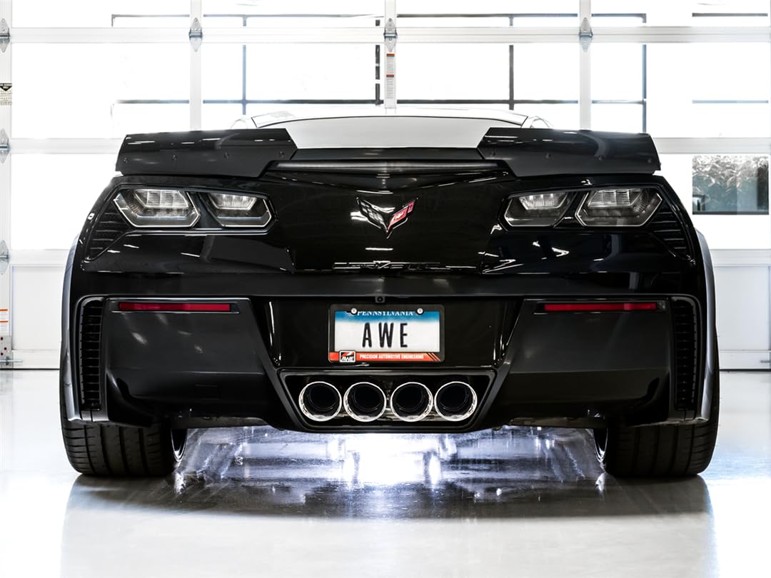 Awe Tuning 14-19 Chevy Corvette C7 Z06/Zr1 (W/O Afm) Track Edition Axle-Back Exhaust W/Chrome Tips - 3020-42073