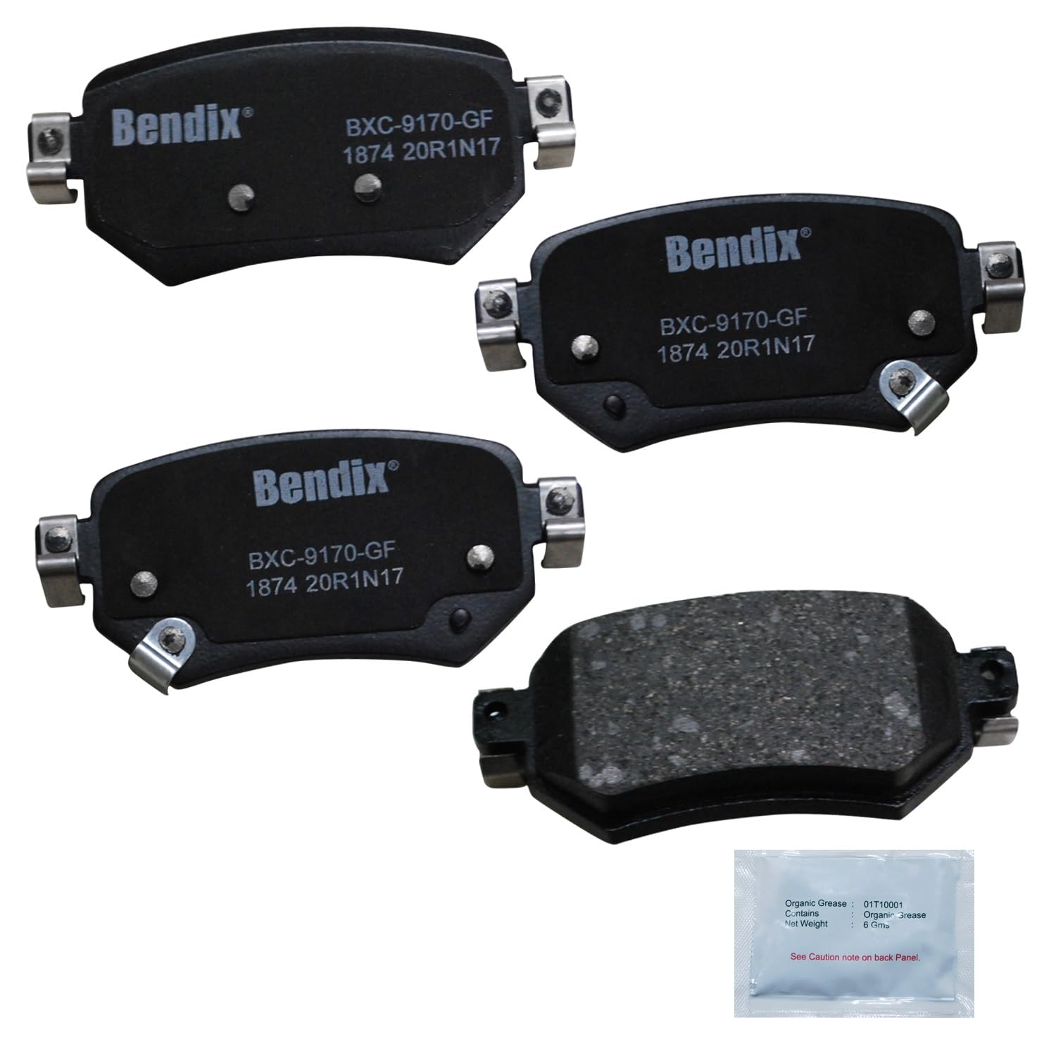 Bendix Priority1 Cfc1874 Ceramic Rear Brake Pads For Mazda 6 2021-2016