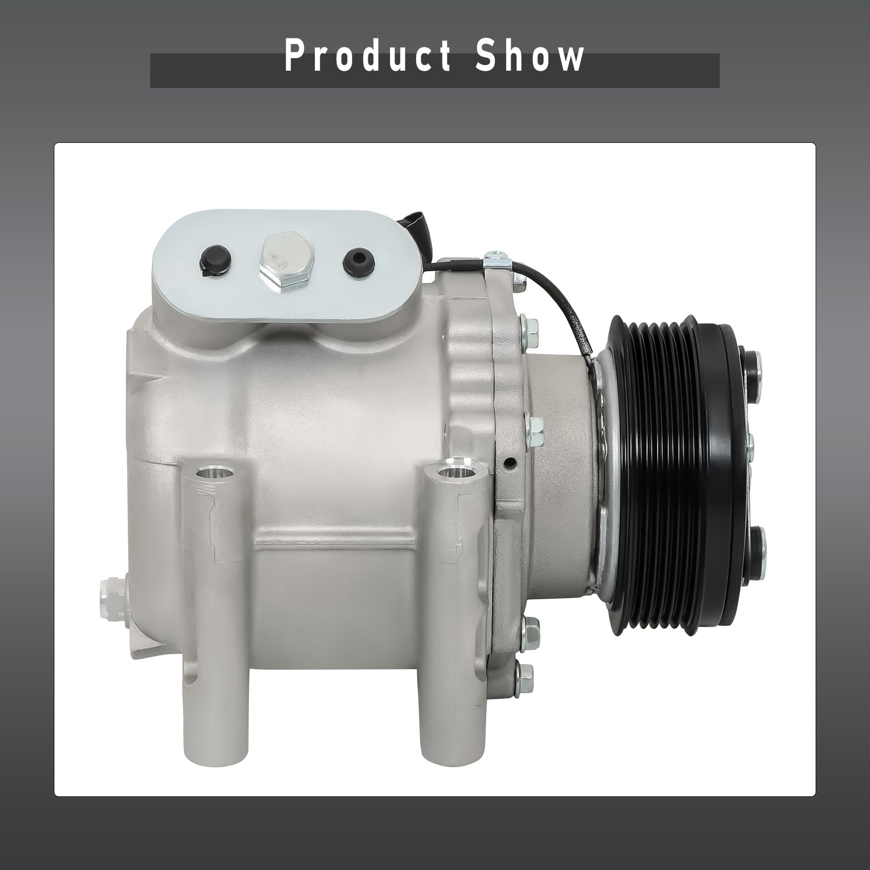 AC Compressor with Clutch Replacement for Trailblazer Envoy Rainier Ascender Bravada 9-7x Replacement for CO 4910AC