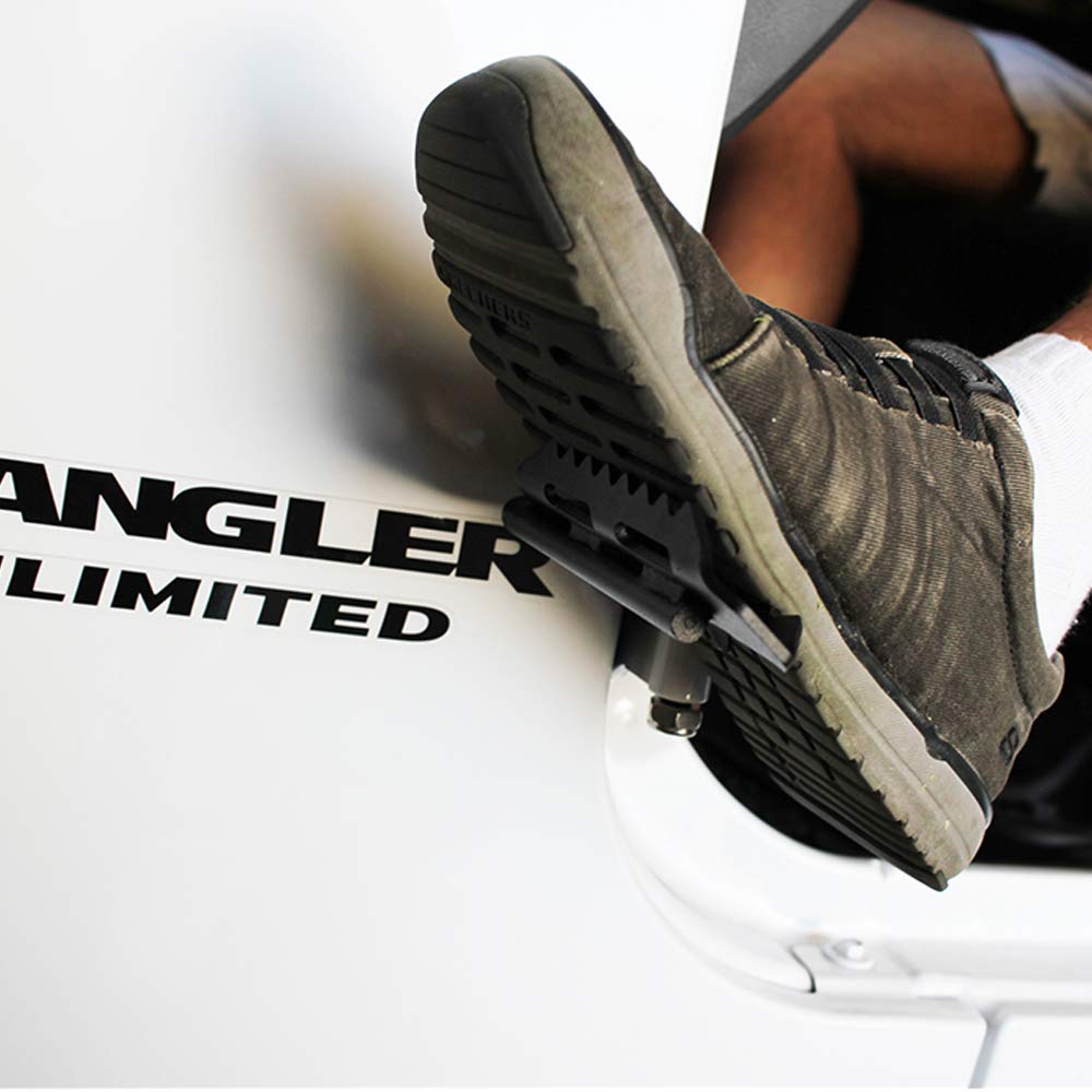 Xprite Wrangler Foot Pegs, Metal Steel Exterior Door Hinge Mounted Front Rest Pedals Compatible With 2007-2018 Jeep Wrangler Jk