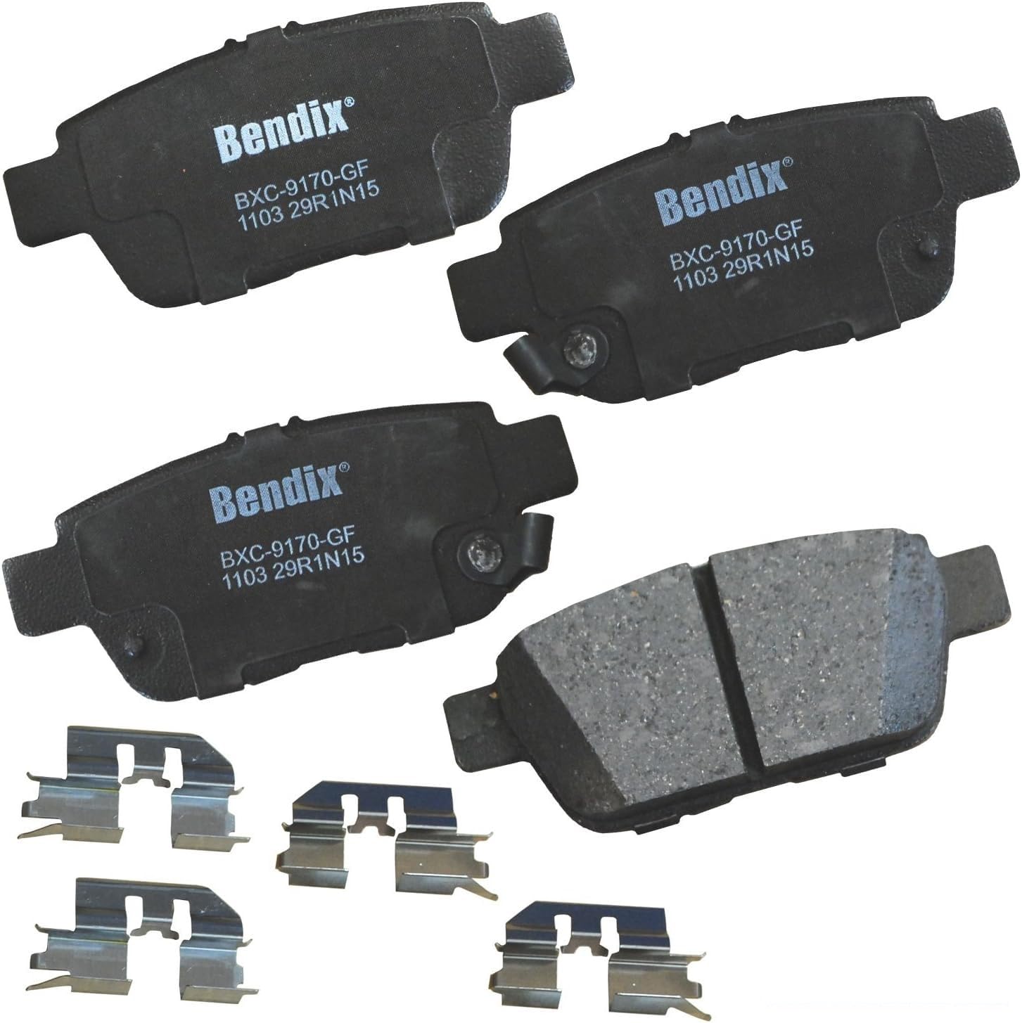 Bendix Priority1 Cfc1103 Ceramic Rear Brake Pads For Acura Tl 2014-2009, Honda Ridgeline 2014-2006