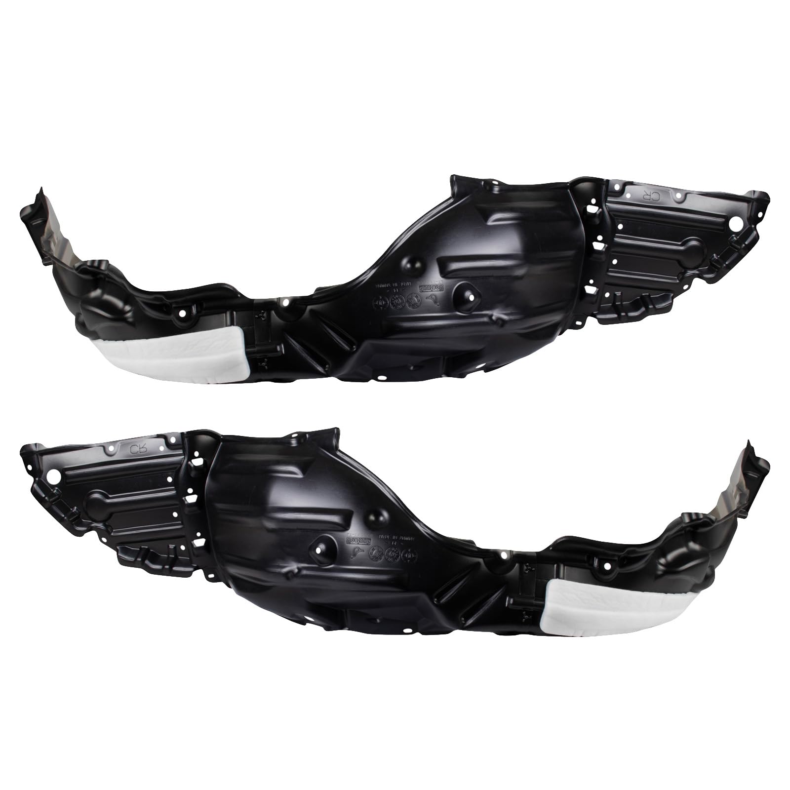 Trq Front Inner Fender Liner Set Compatible With 2019-2023 Toyota Corolla To1248231 To1249231