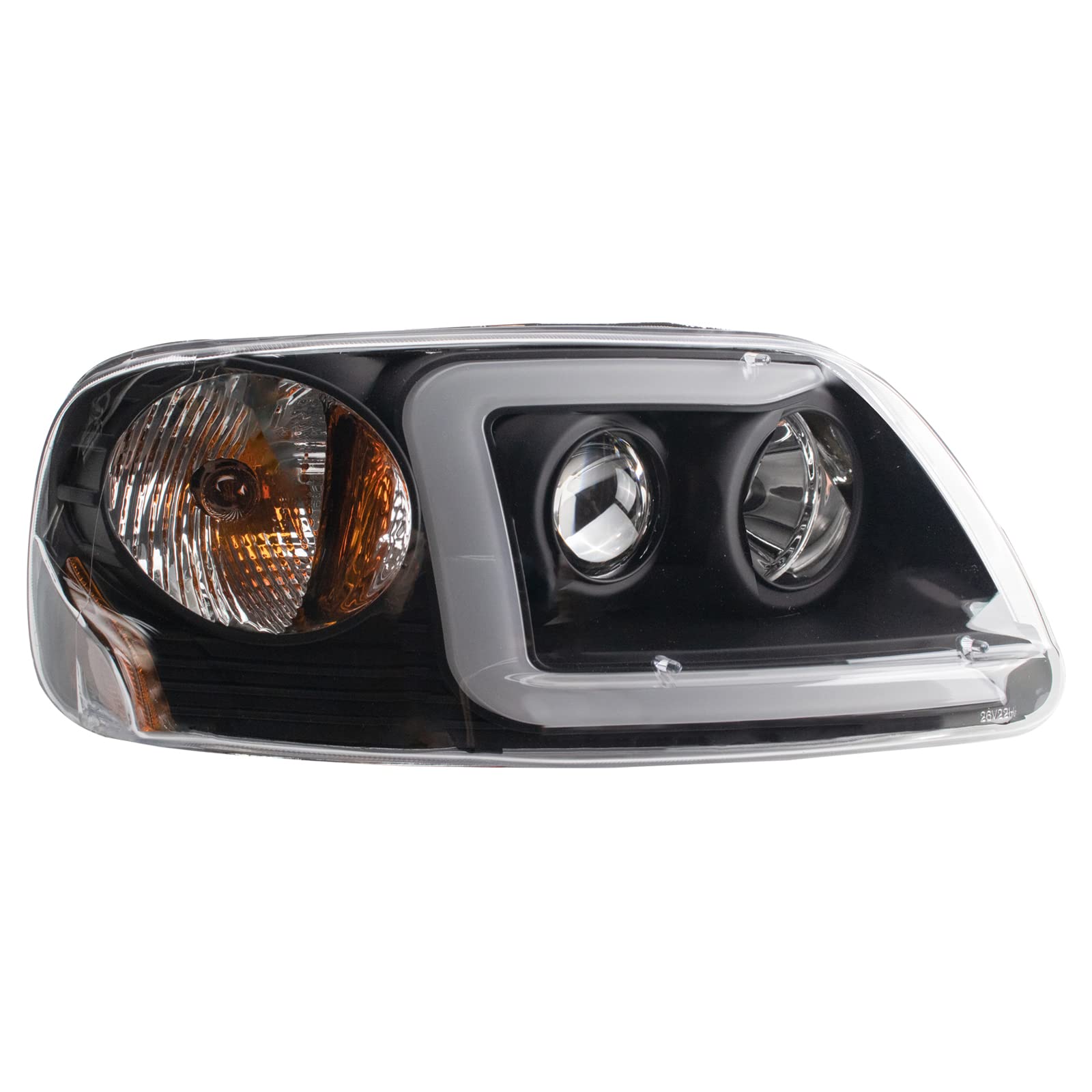 Trq Headlight Assembly Set Headlights Driver & Passenger Side Halogen Compatible With 1997-2002 Ford Expedition 1997-2003 F-150