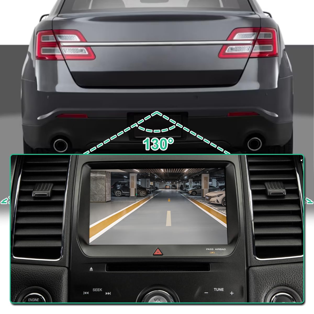 Eg1Z-19G490-A Rear View Backup Camera Replacement For Ford Taurus/Taurus Sho/Taurus Police 2013-2019, Replaces Oe# Dg1Z-19G490-A