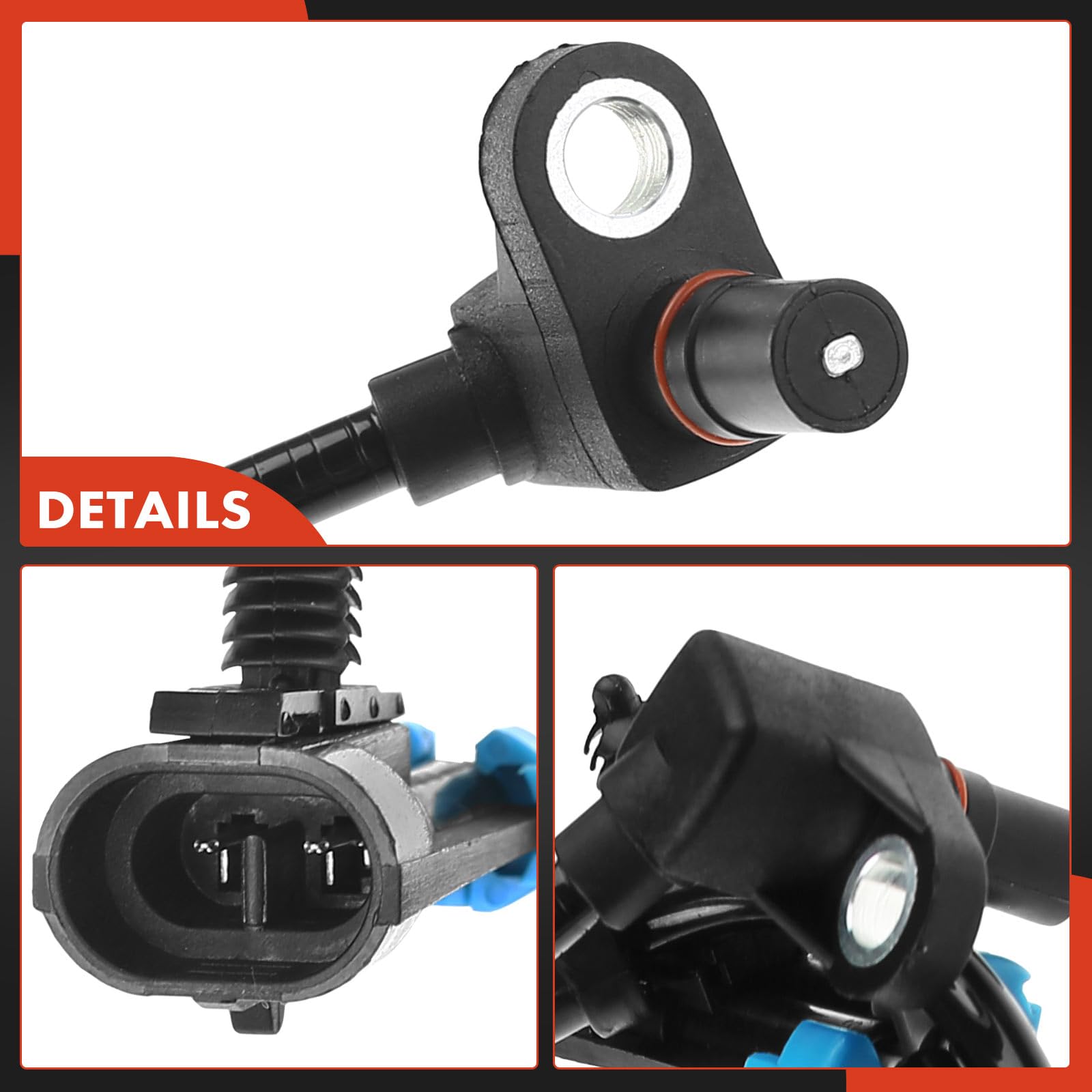 A-Premium Front Left/Right ABS Wheel Speed Sensor Compatible with Cadillac, Chevy & GMC - Silverado, Sierra, Escalade, Tahoe, Yukon, H2, Savana, Avalanche 1999 2000 2001 2002 2003 2004 2005