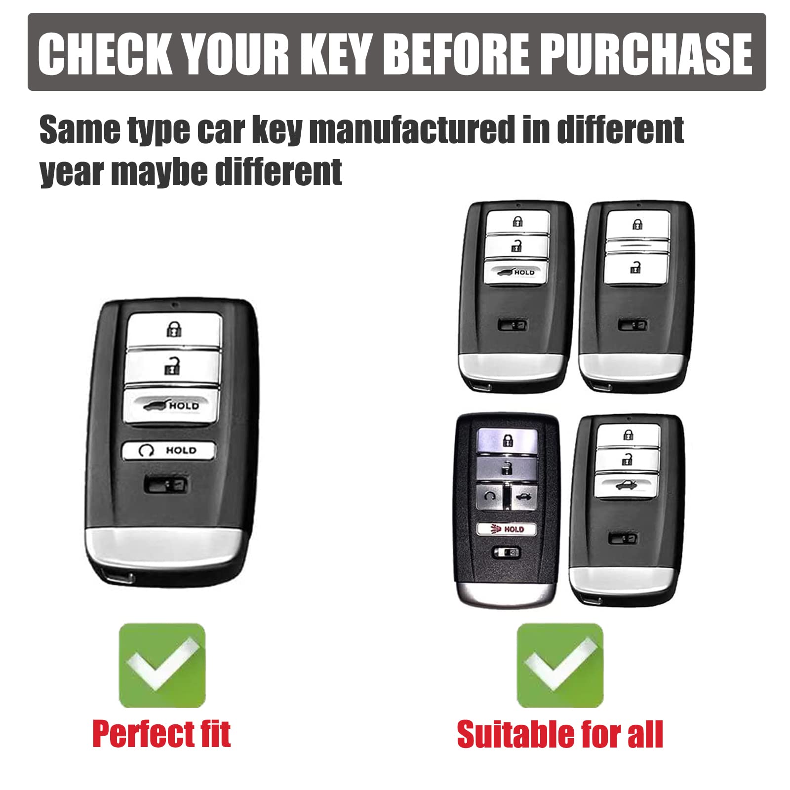 Gematay For Acura Key Fob Cover With Keychain Lanyard, Soft Tpu Key Case Protection Compatible With Acura Cdx Rdx Rlx Nsx Tlx Tl