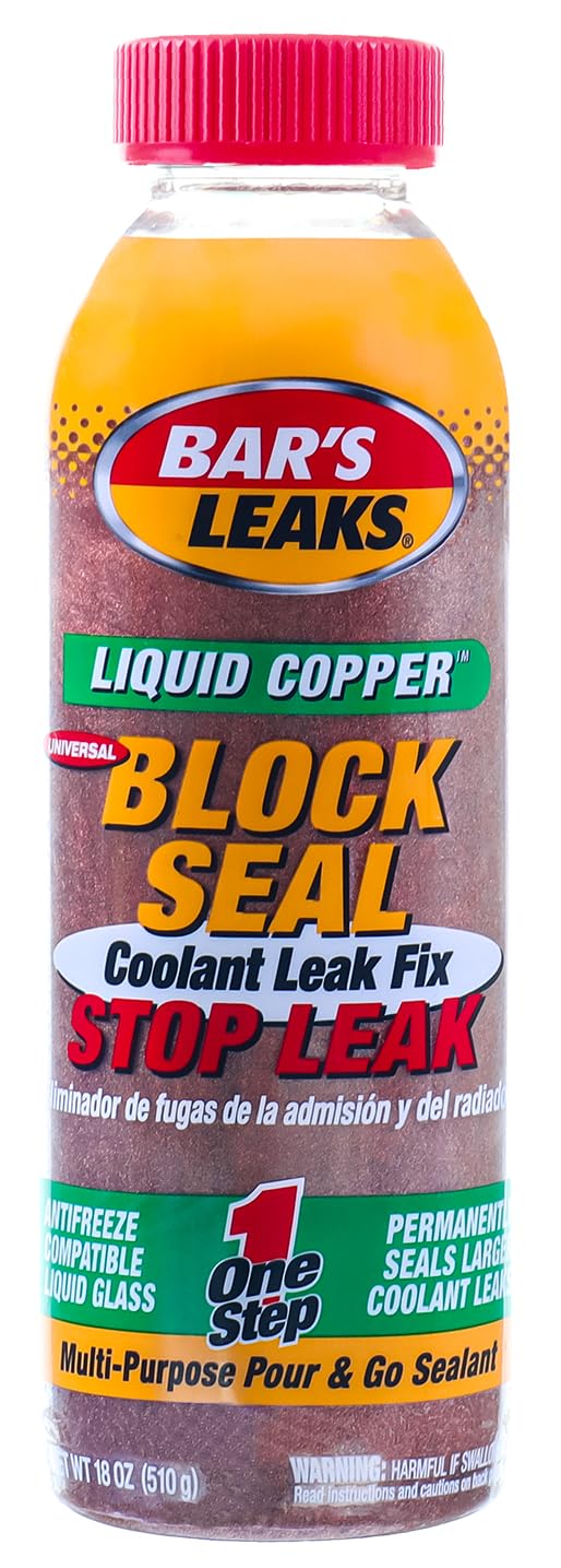 Bar'S Leaks 1109 Liquid Copper Block Seal, Intake And Radiator Stop Leak, 18 Oz. | One Step, Safe For All Cooling Systems