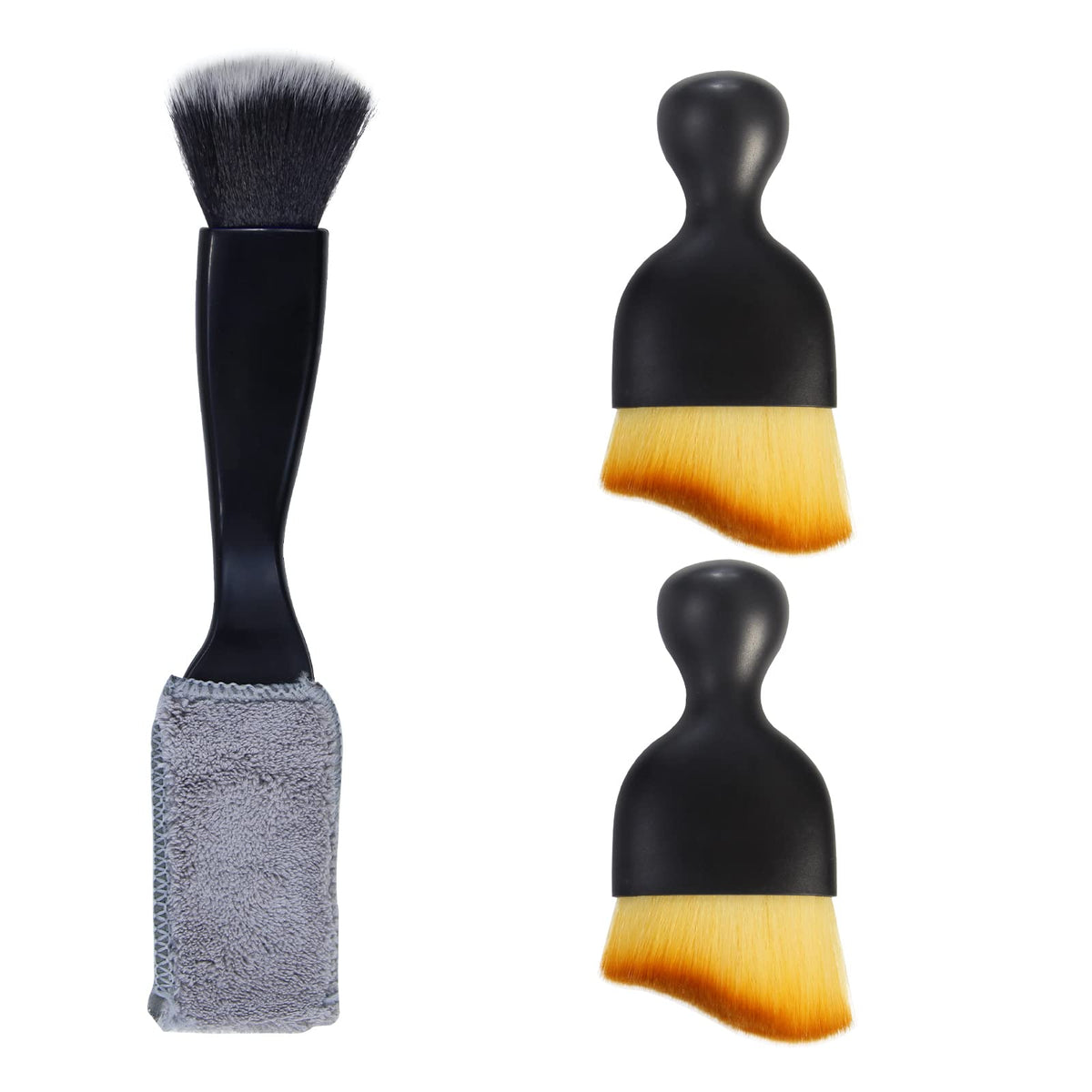 Yungeln 3 Pcs Car Interior Dust Brush,Car Detailing Brush,Car Dash Cleaning Soft Brush,Universal Car Interior Crevice Brush For 