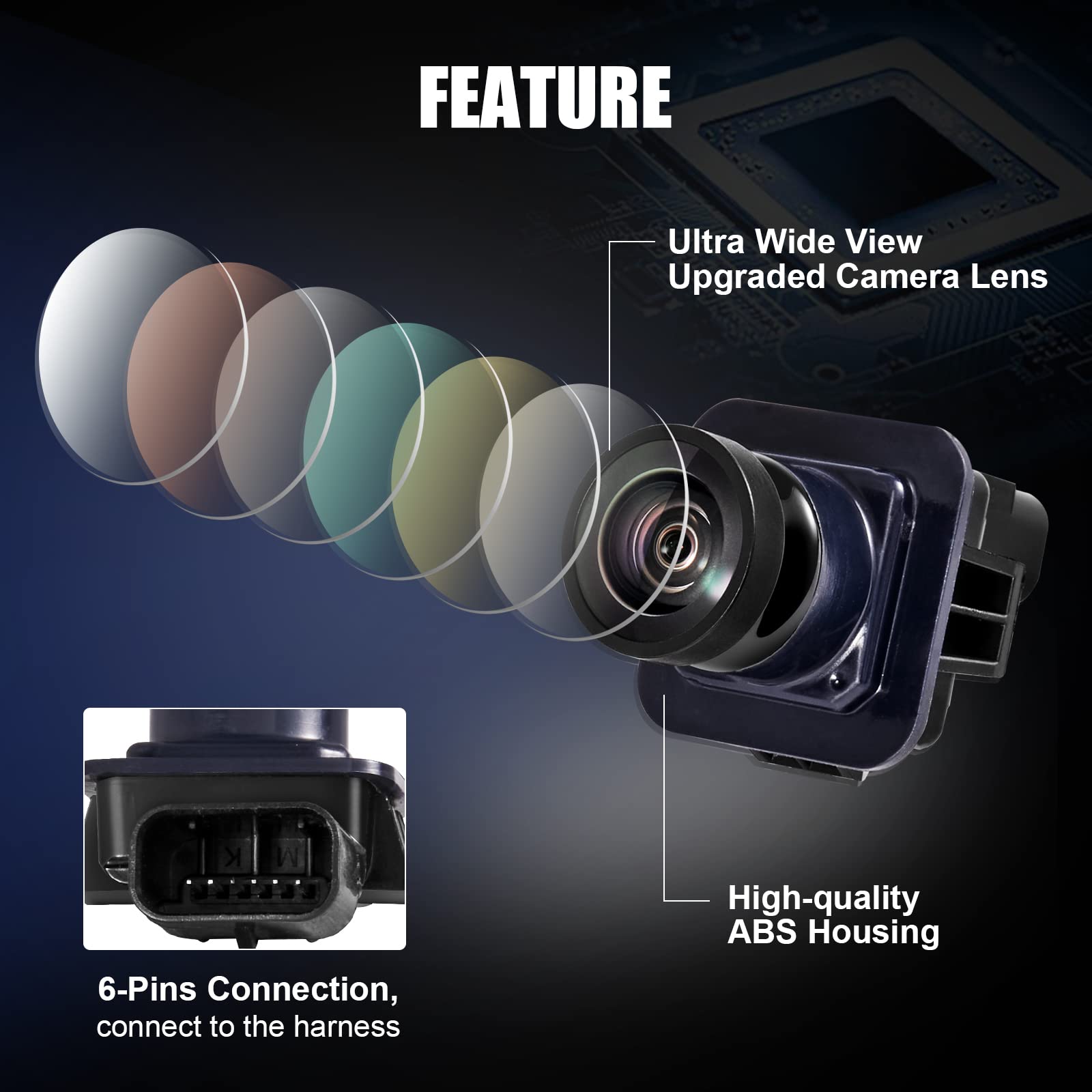 Autobaba Rear View Back Up Camera Compatible With 2010-2014 Ford F150 F-150 2015-2020 Mustang 2015-2019 Lincoln Mkc Reversing Pa