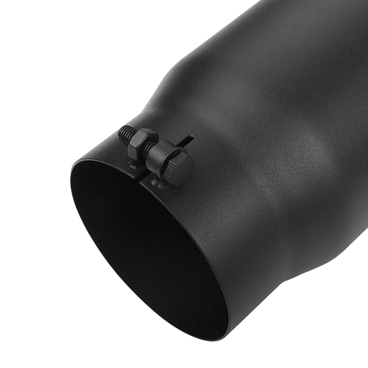 Exhaust Tip 5'' Inlet, A-Karck Exhaust Tailpipe Tip 5'' Inlet 6'' Outlet 15'' Long Black Coating Bolt On For Pickup Truck Tailpi