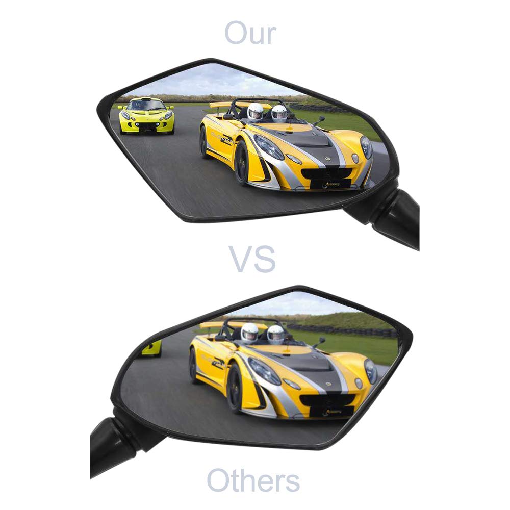 MAMIKO Universal Motorcycle Rear View Mirrors for M8 M10 Threaded Bolt Double Take Mirror Mount Compatible with Motorcycle Scoot