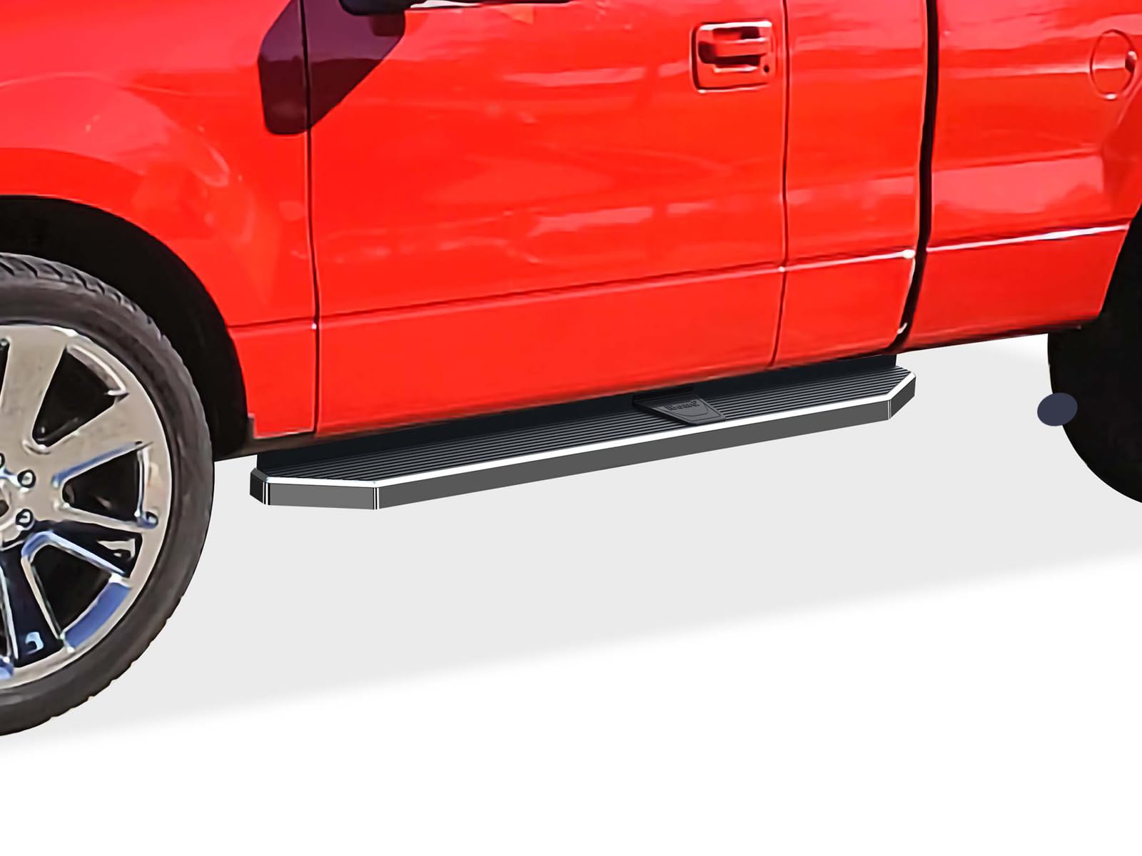 APS Polished Running Boards Style Compatible with Ford F150 2004-2008 Regular Cab (Exclude 04 Heritage) (Side Steps Side Bars) 6
