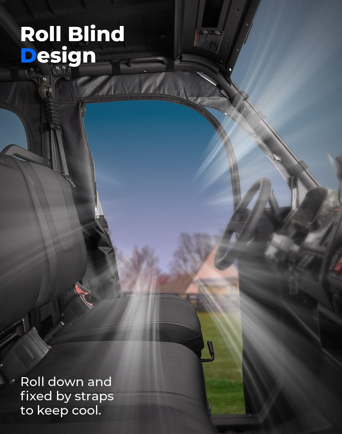 KEMIMOTO Zipper Soft Doors, UTV Cab Enclosure Water-Resistant Compatible with CFMOTO Uforce 1000 XL Accessories