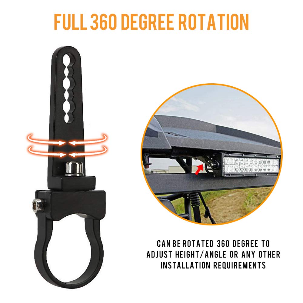 Auxbeam Mounting Bracket Kit 1.75 Inch Bull Bar Roll Cage Clamps Universal Holder Kits For Led Hid Light Bar Jeep Wrangler Truck