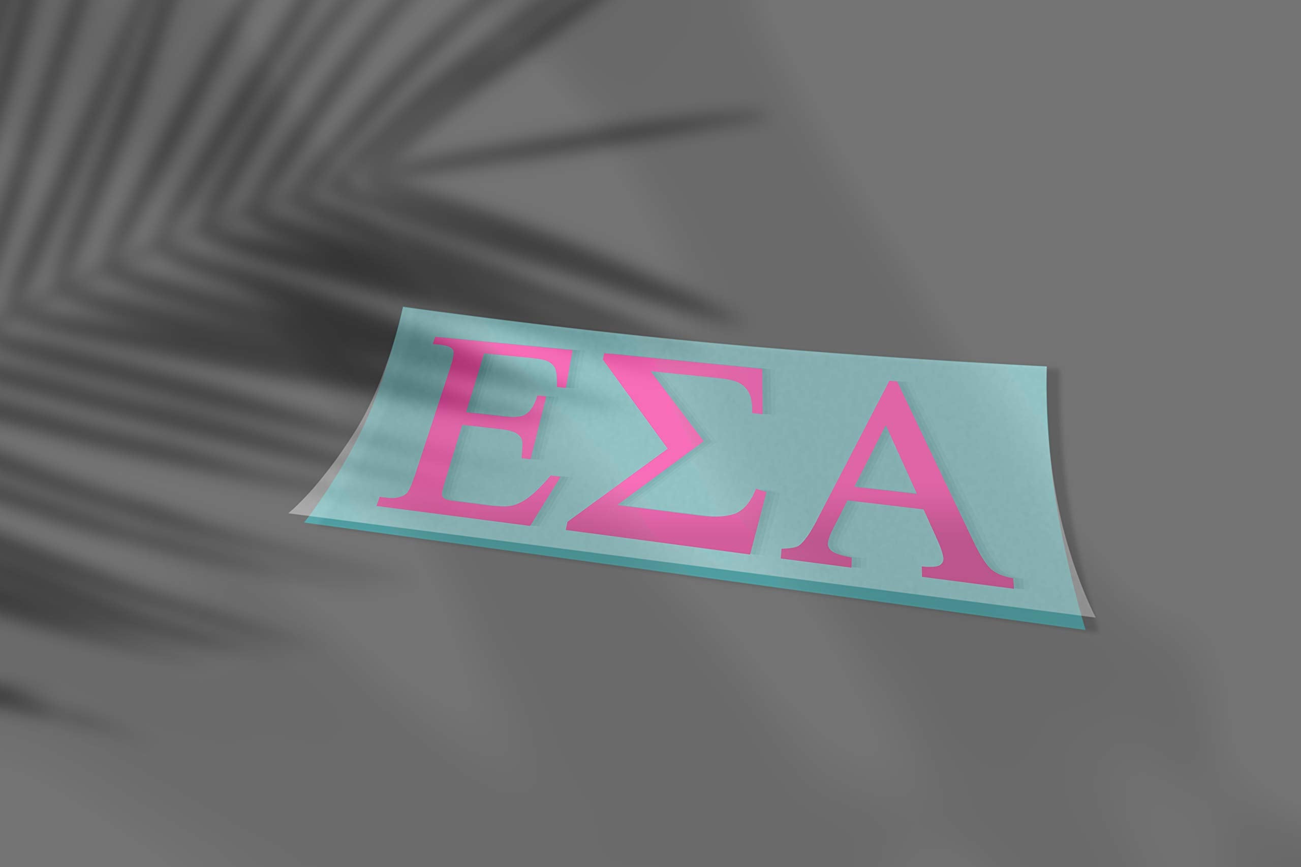 Pro-Graphx Epsilon Sigma Alpha Greek Sorority Sticker Decal, 2.5 Inches Tall, Pink