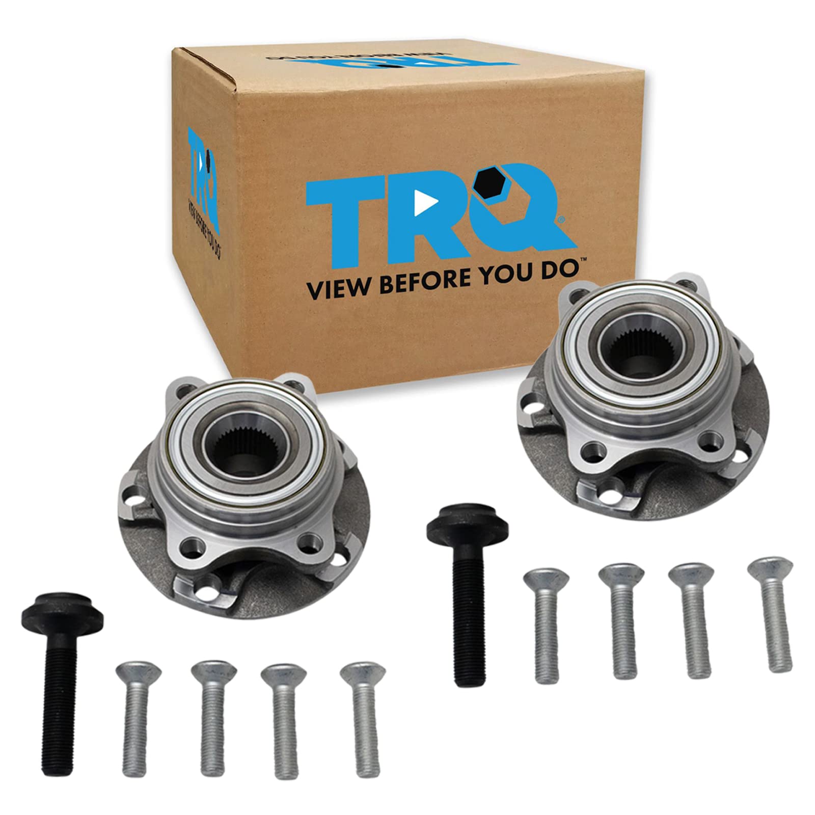 Trq Front Wheel Hub Bearings Assembly Set Compatible With 2002-2008 Audi A4 A4 Quattro 2002-2004 A6 A6 Quattro 2007-2008 Rs4 200
