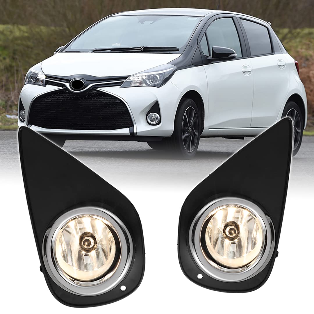Winjet Compatible With [2015 2016 2017 Toyota Yaris] Driving Fog Lights + Switch + Wiring Kit