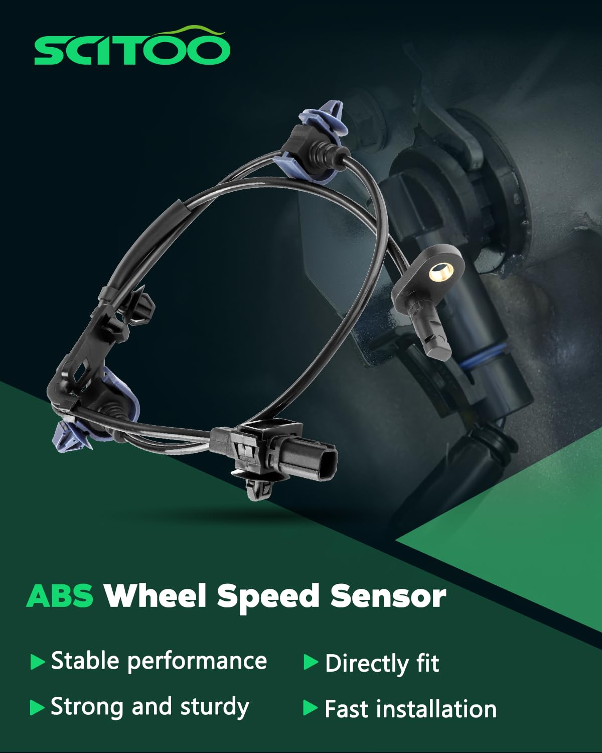 Scitoo 2 Pcs Front Left Right Abs Wheel Speed Sensors Fit For 2007 2008 2009 2010 2011 For Honda Cr-V Als1598 Als1608