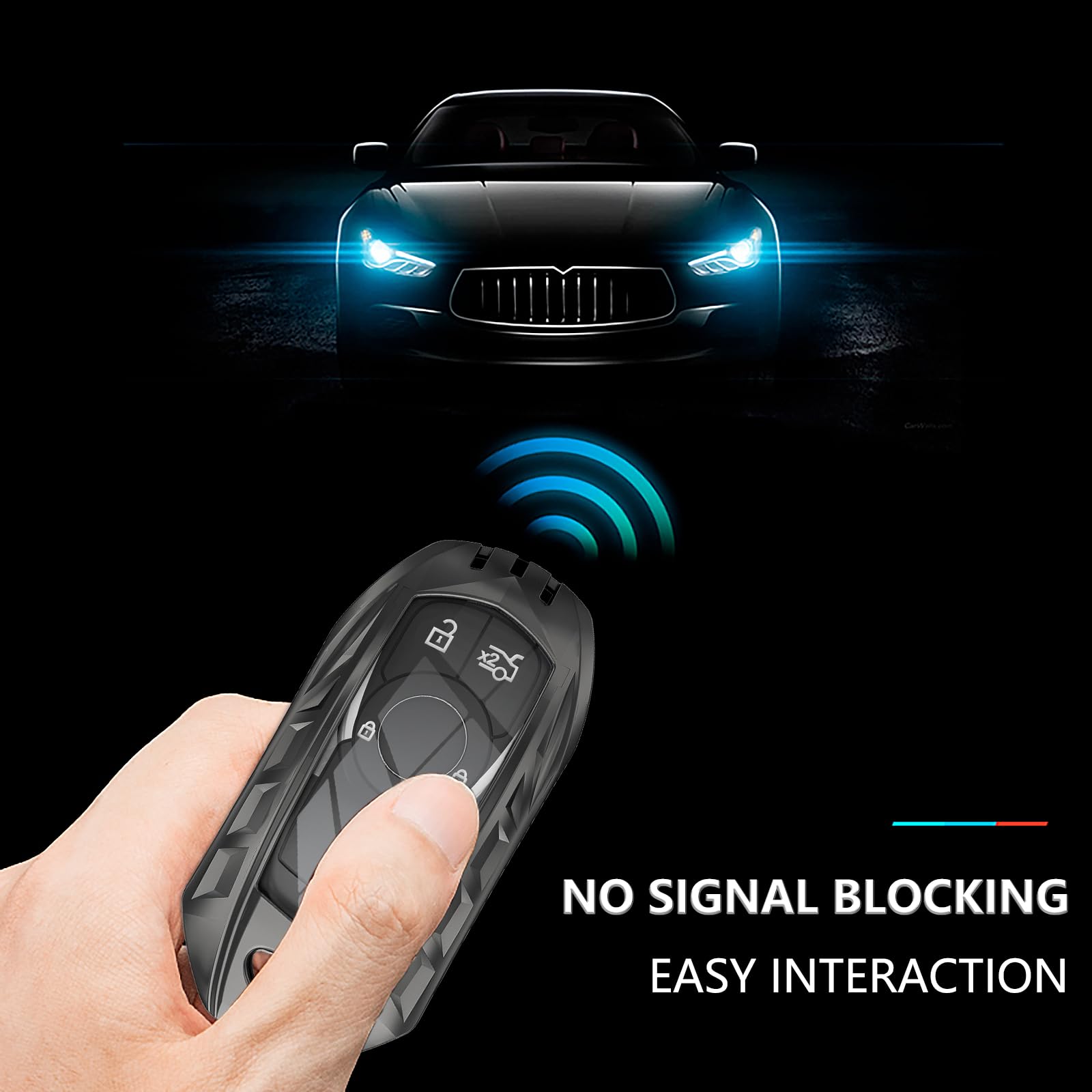 Ocezbiis For Buick Key Fob Cover,Keychain,Zinc Alloy Protection Car Key Case For Verano Regal Lacross Encore Envision Enclave Ca