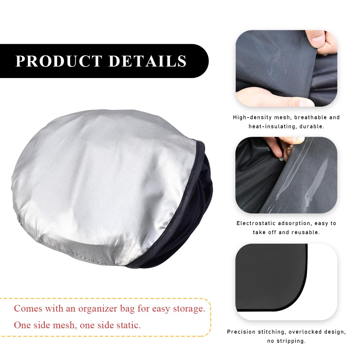 povtii 2 PCS Car Window Shade, 17.3''  14.4'' Vehicle Sunshade Protector for Side and Rear Window, Automotive Sun Protection You