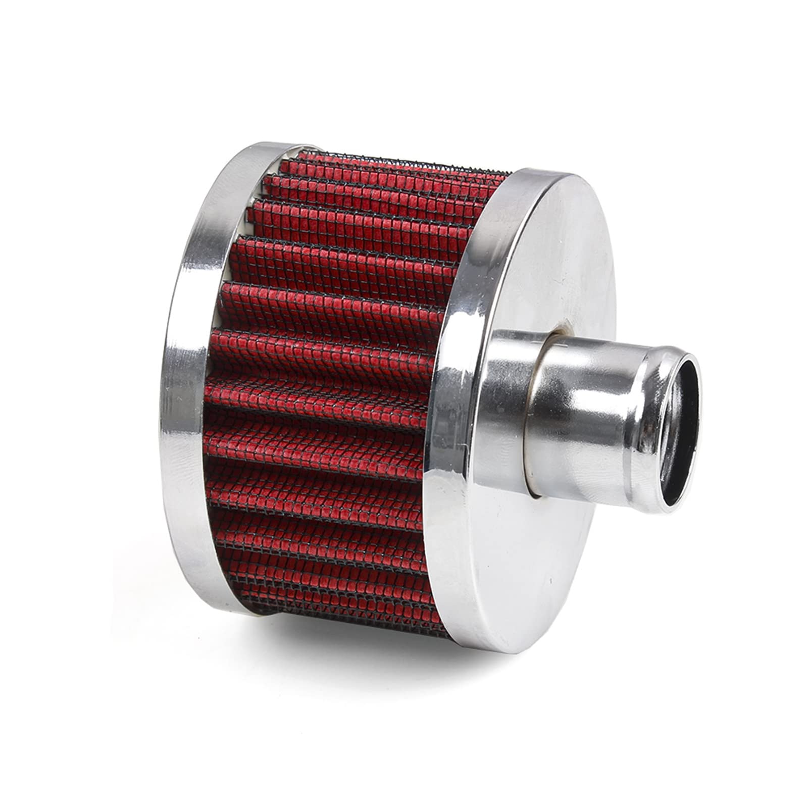 MUGE RACING 23mm Car Air Filter Universal Cold Air Intake Filter High Flow Vent Valve Cover Breather Filter (Red)