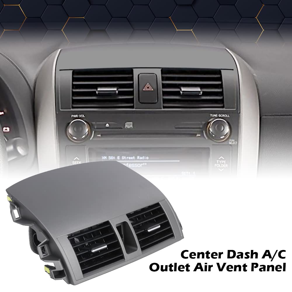 Pit66 Dashboard Dash Center A/C Air Vent Upper Bezel Trim Compatible With Toyota Corolla 2009 2010 2011 55435-02220, 55436-02180