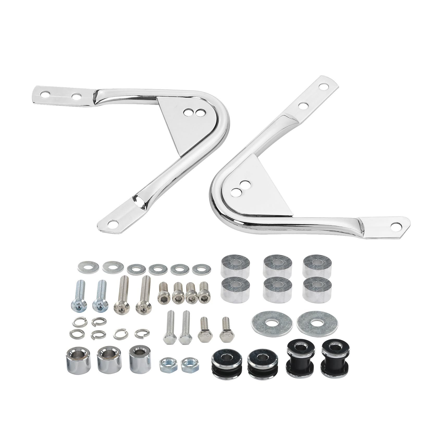 Detachable Two Up Luggage Rack Docking Hardware Kit Compatible With Harley Touring 1997-2008 (Replace Part Number 53804-06)