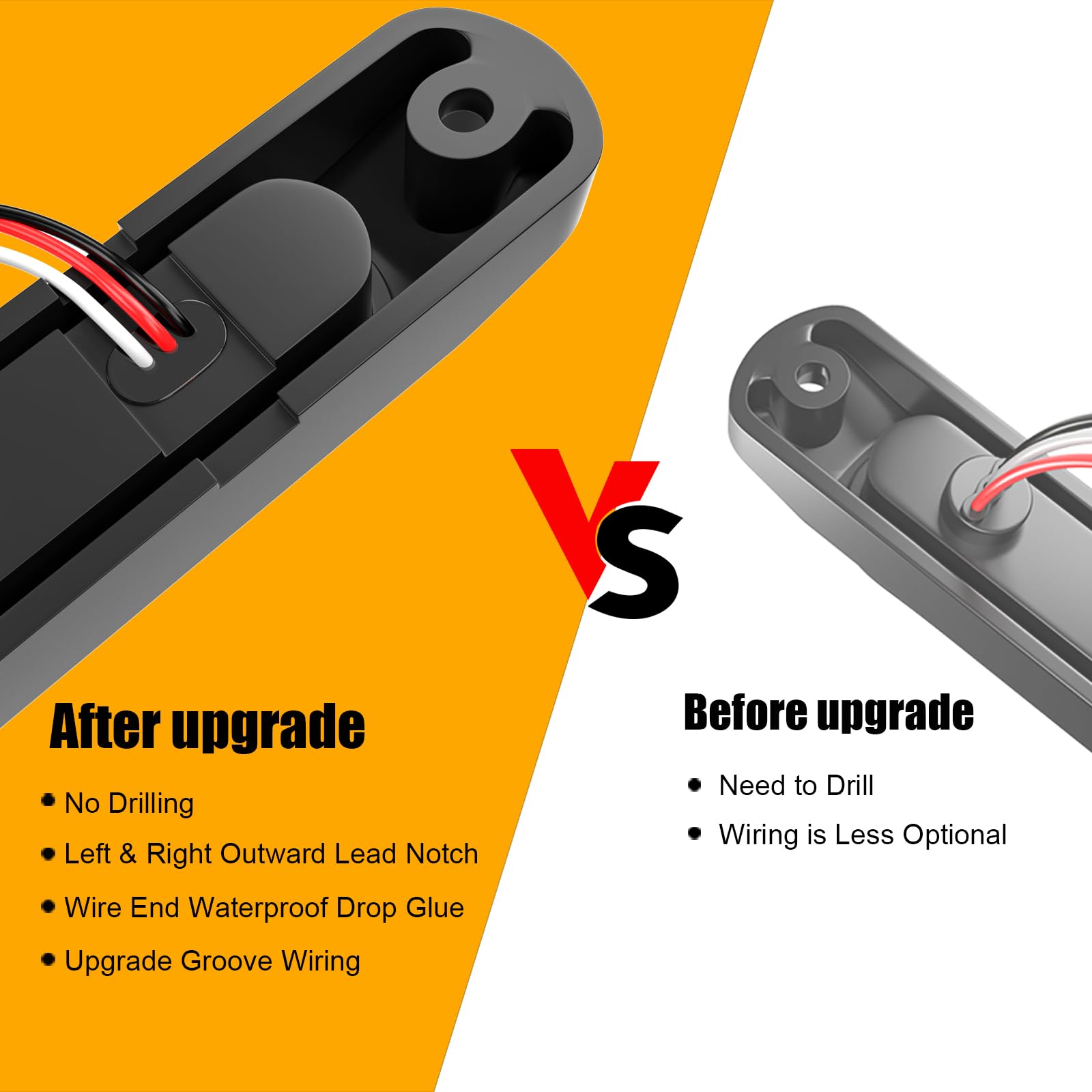 Pseqt 10' 15 Led Trailer Brake Tail Light Bar Stop Change Tail Lights Assembly Id Clearance Strip Red Light Waterproof For Wrangler Golf Cart Offroad Truck Rv Utv Atv