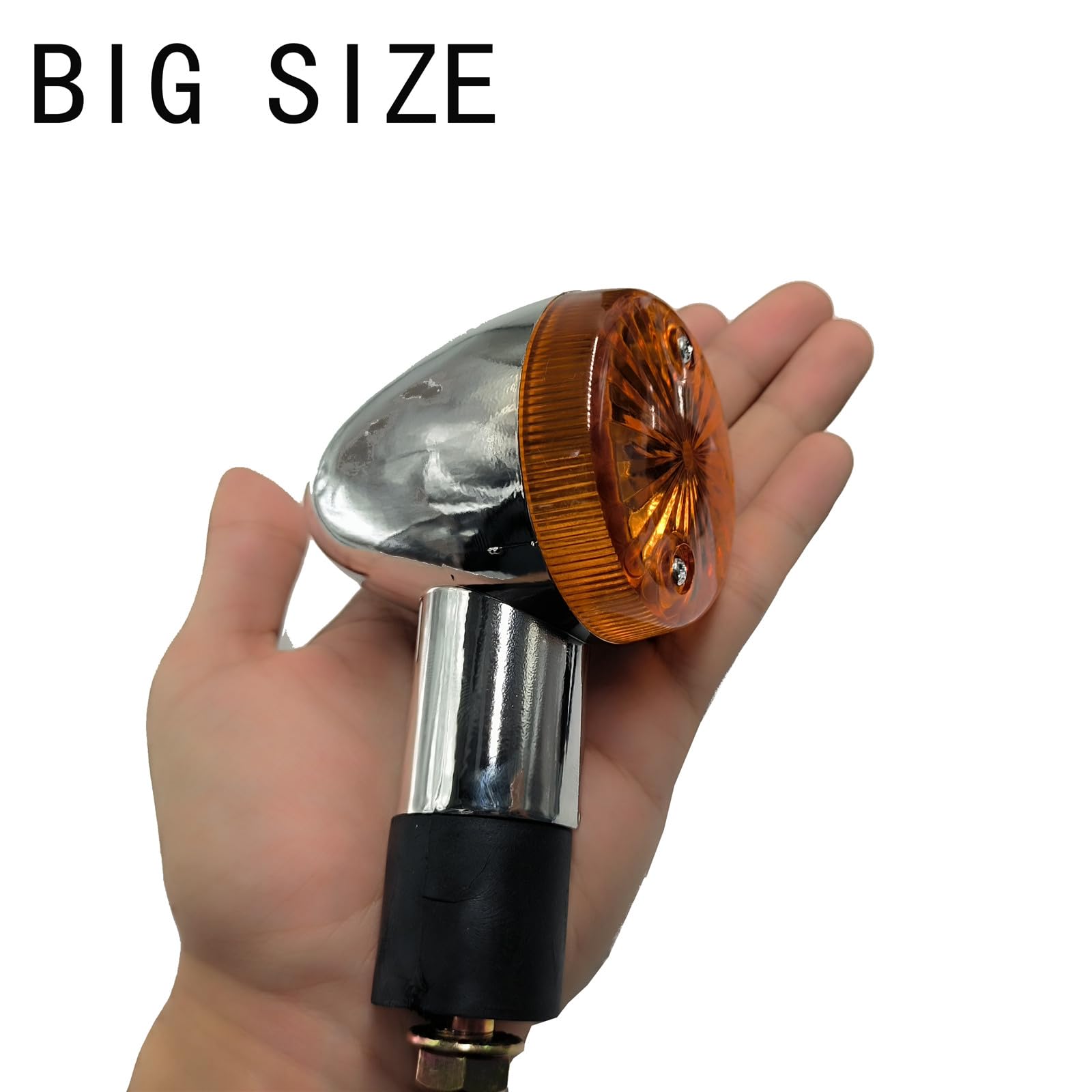 Vrweare 4Pcs Universal Motorcycle Turn Signals Front Rear Turn Signal Blinker Light Compatible With Yamaha Motorcycle Bike Cruiser Bobber Chopper Shadow Honda Harley Kawasaki Suzuki