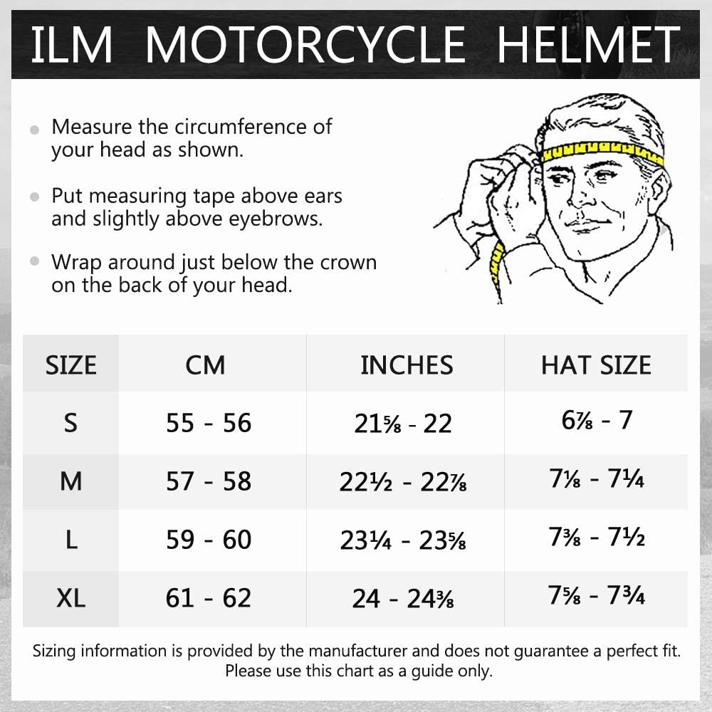 ILM Adult Dirt Bike Helmets Motocross ATV Dirtbike BMX MX Offroad Full Face Motorcycle Helmet, DOT Approved Model 128S (Orange G