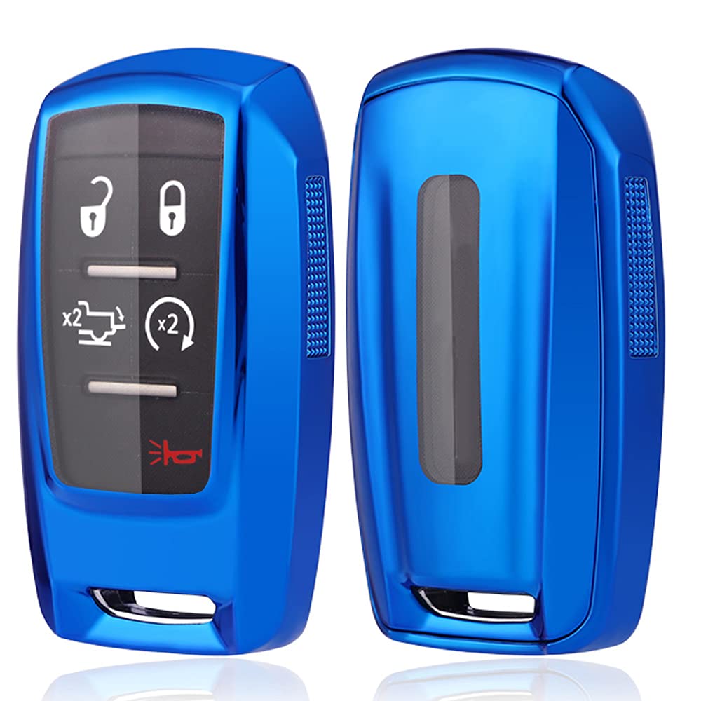 Tpu Case 360 Degree Tpu Protection Smart Keyless Entry Holder Remote Key Fob Cover Fit For 2021 2020 2019 Dodge Ram 1500 5B Rubb