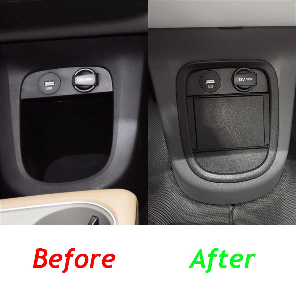 Bestevmod For Ioniq5 Center Console Lower Dash Cover Accessories, Lower Storage Box Panel Cover Pop-Open Privacy Compatible With