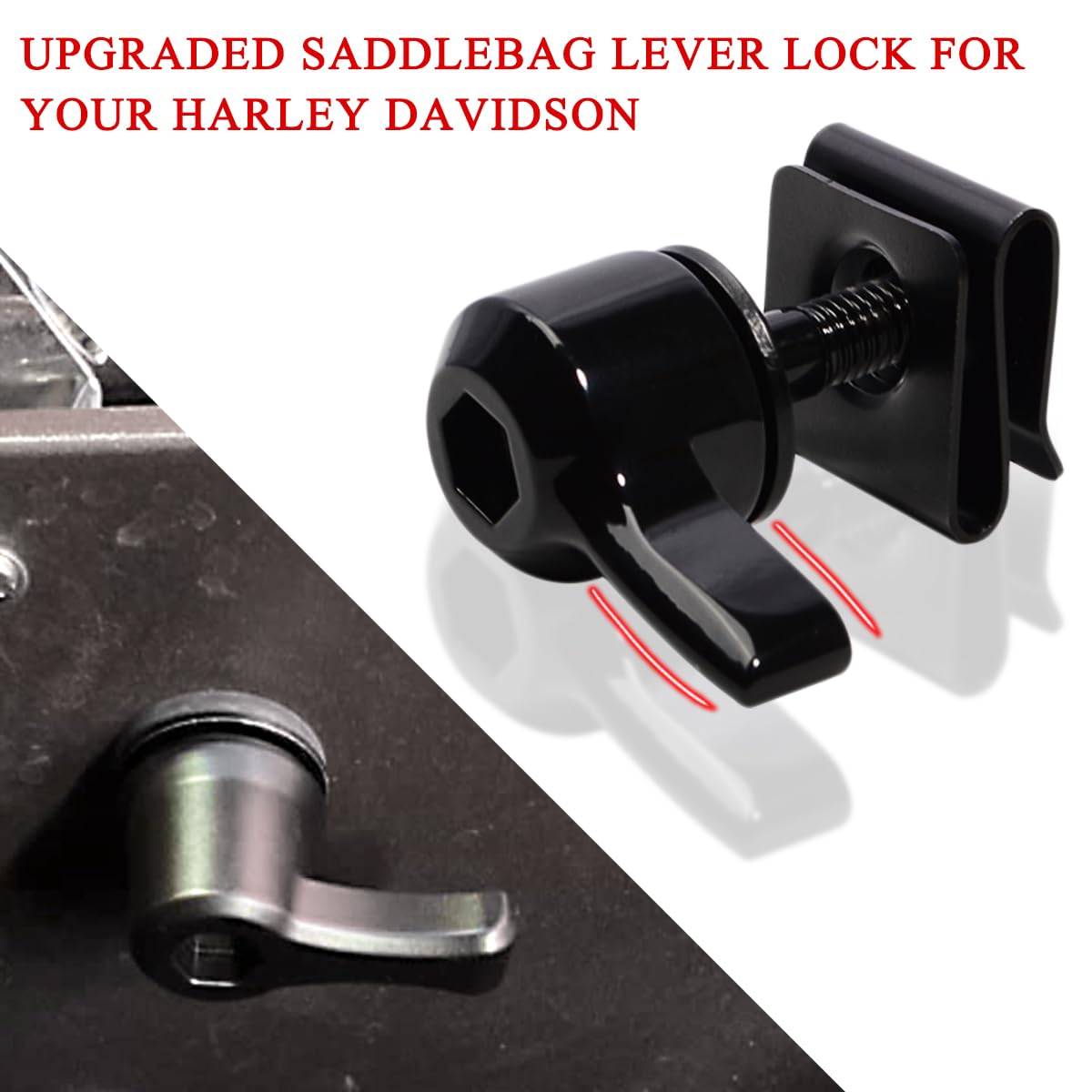 WOWTK Saddlebag Mount Kit, Set of Hard saddlebag Lever Lock mounting for Harley 1993-later All Touring Models FLT FLHT FLHTCU FL