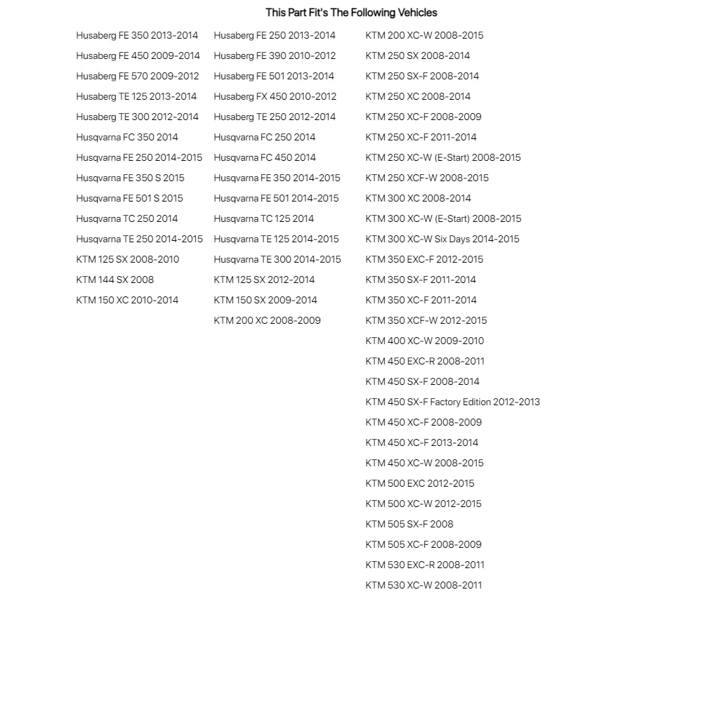 Acerbis Lower Fork Cover Set Black For Ktm 500 Exc 2012-2015