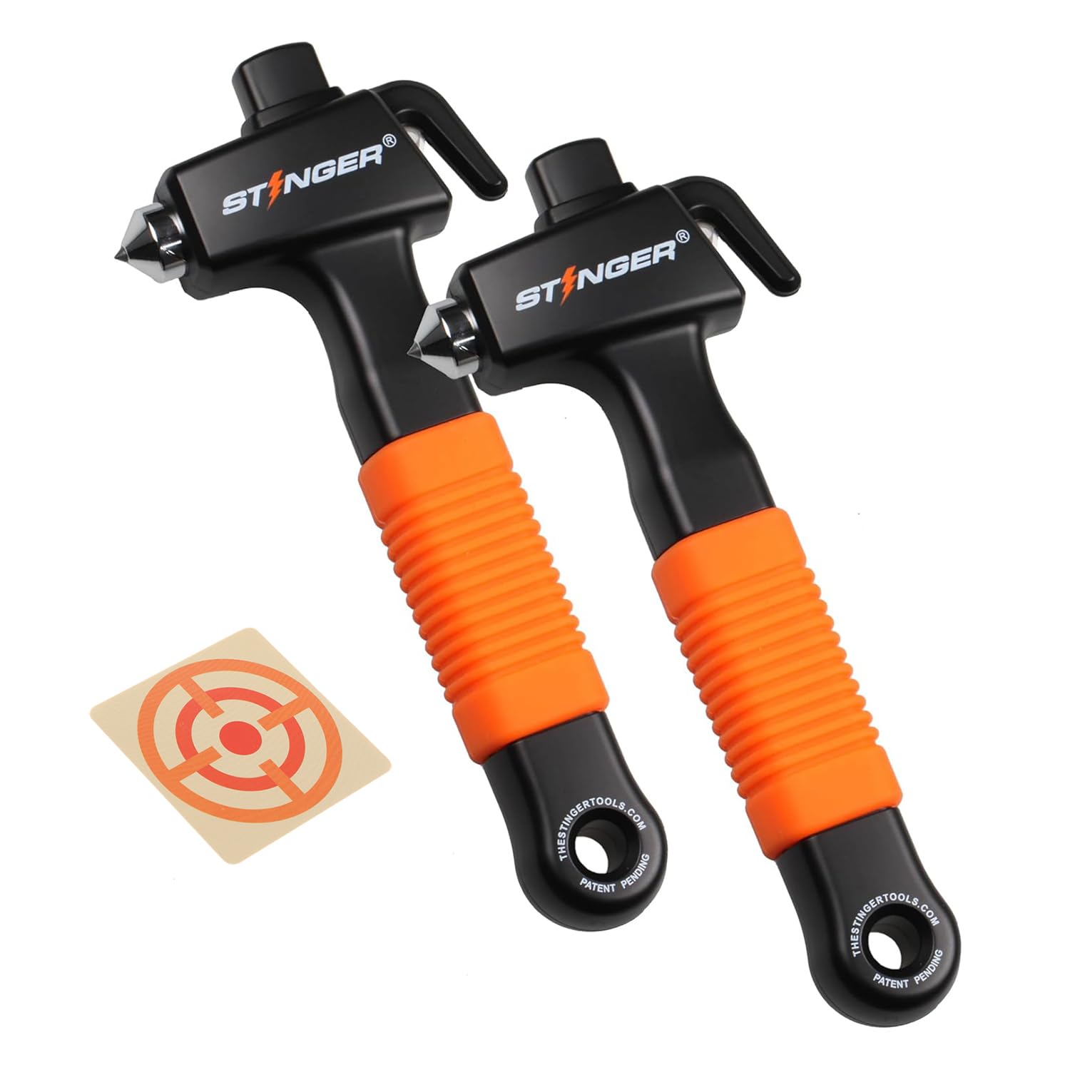 Stinger Super Duty Car Emergency Escape Tool - Hardened Carbon Steel Safety Hammer, Spring-Loaded Window Breaker, Razor-Sharp Se