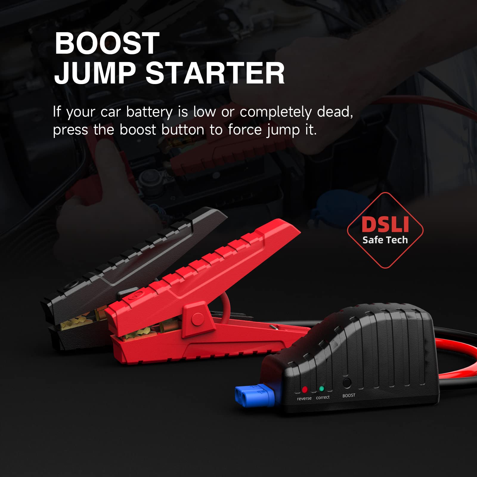 Yesper 2160A Car Jump Starter Portable,Battery Jumper Booster Pack, Boost Jump Box For Most 12V Vehicle (Up To 9.0L Gas/7.0L Diesel Engine), Dsli Safe Tech, Pd 15W Fast Charge & Dc 15V Port