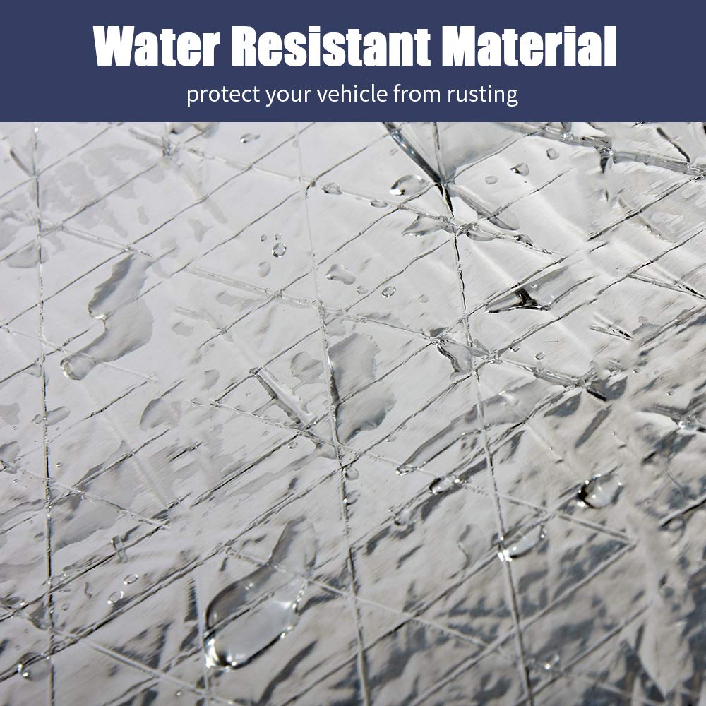 Abahub 394 Mil 32 Sqft Car Hood Insulation Pad Auto Sound Deadener Door Dampener Deadening Mat Heat/Cool Liner, Self-Adhesive Closed Cell Material (Pe Foam Sound Deadener) 118X39