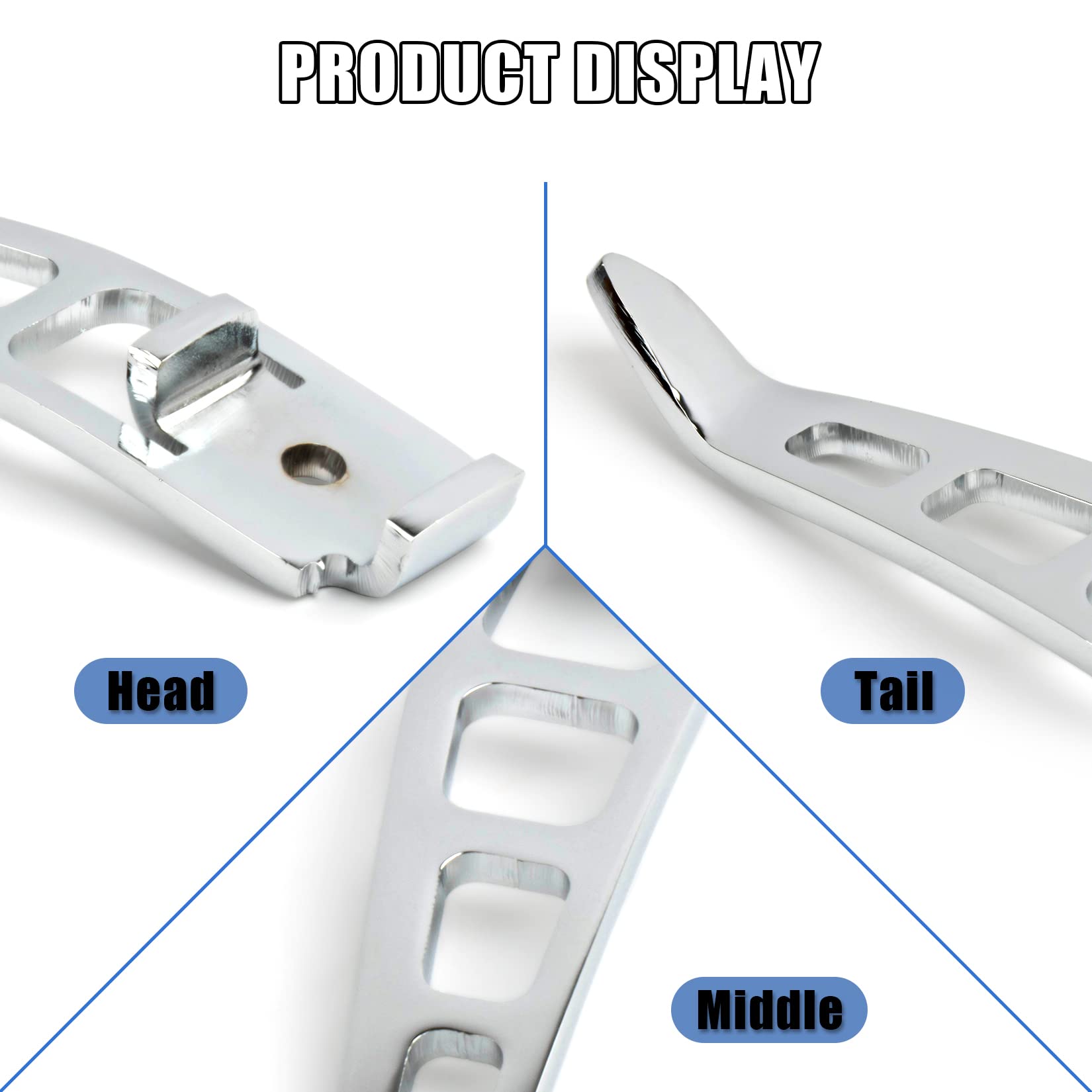 Psler Kickstands Side Stand Assist Tool Accessories Motorcycle Jiffy Stand Extension Kit Foot Pedal Support For Dyna 1993-2017, Chrome