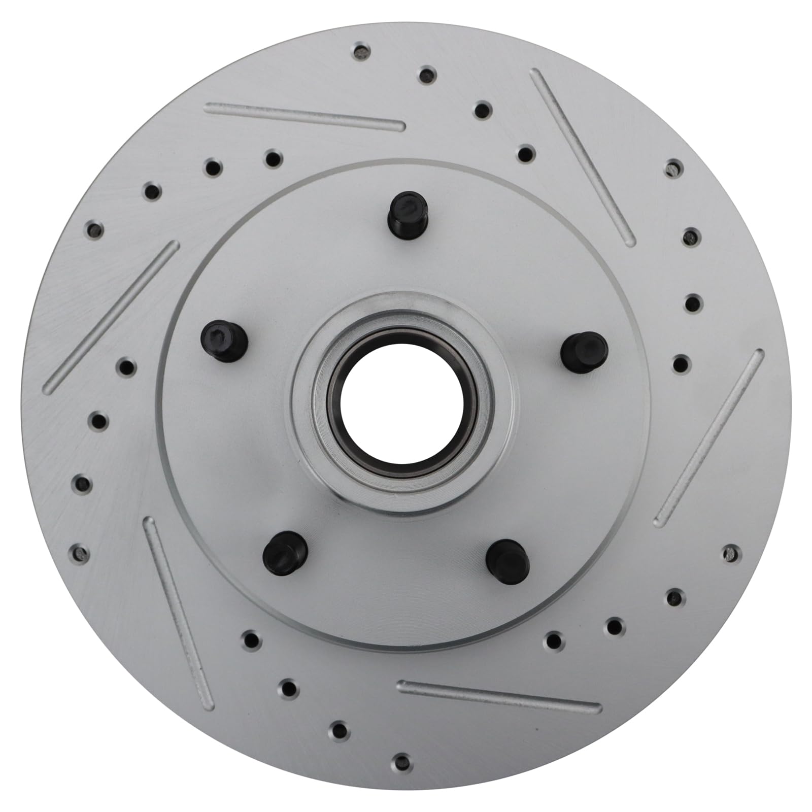 Trq Front Performance Brake Rotor Drilled Slotted Pair Set For Chevy/Pontiac/Gmc/Oldsmobile/Buick