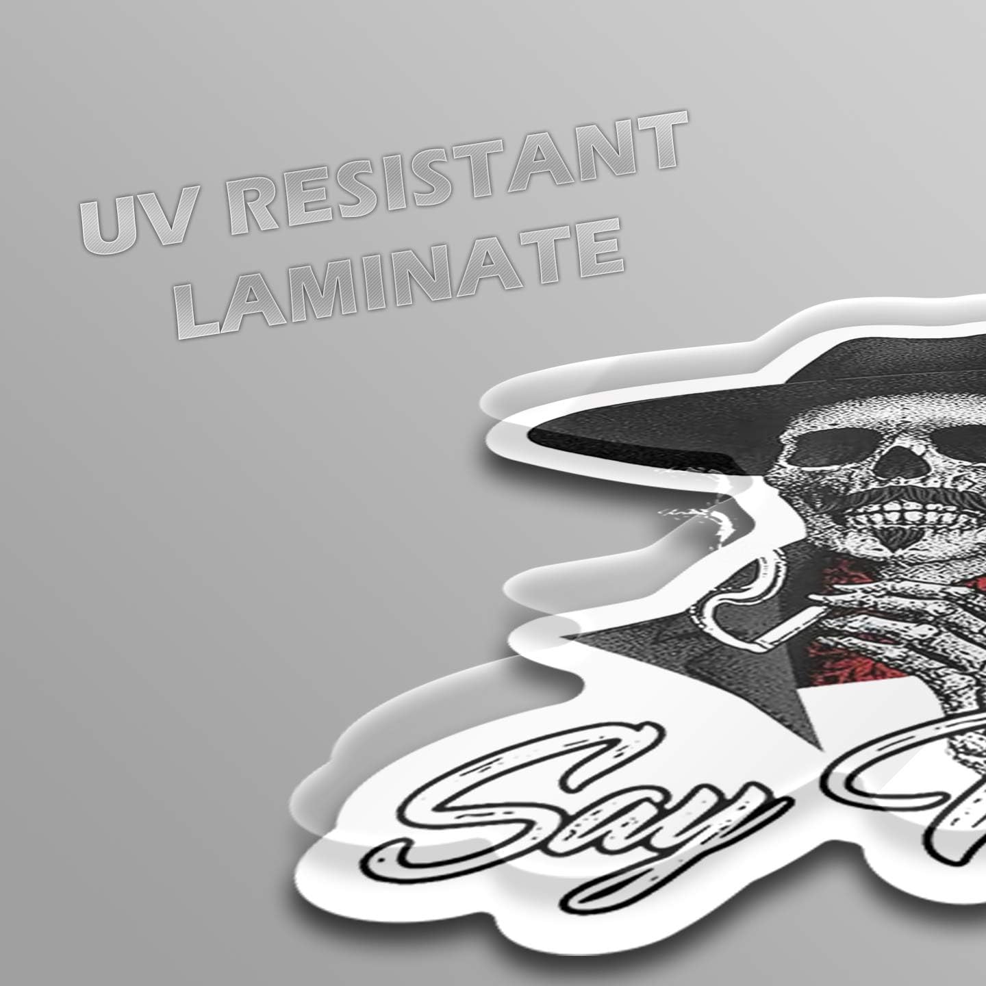 Say When Doc Holiday Sticker Decal Skeleton Skull Tombstone Quote 2 Pack Western 4-Inches Premium Quality Vinyl Sticker Uv Prote