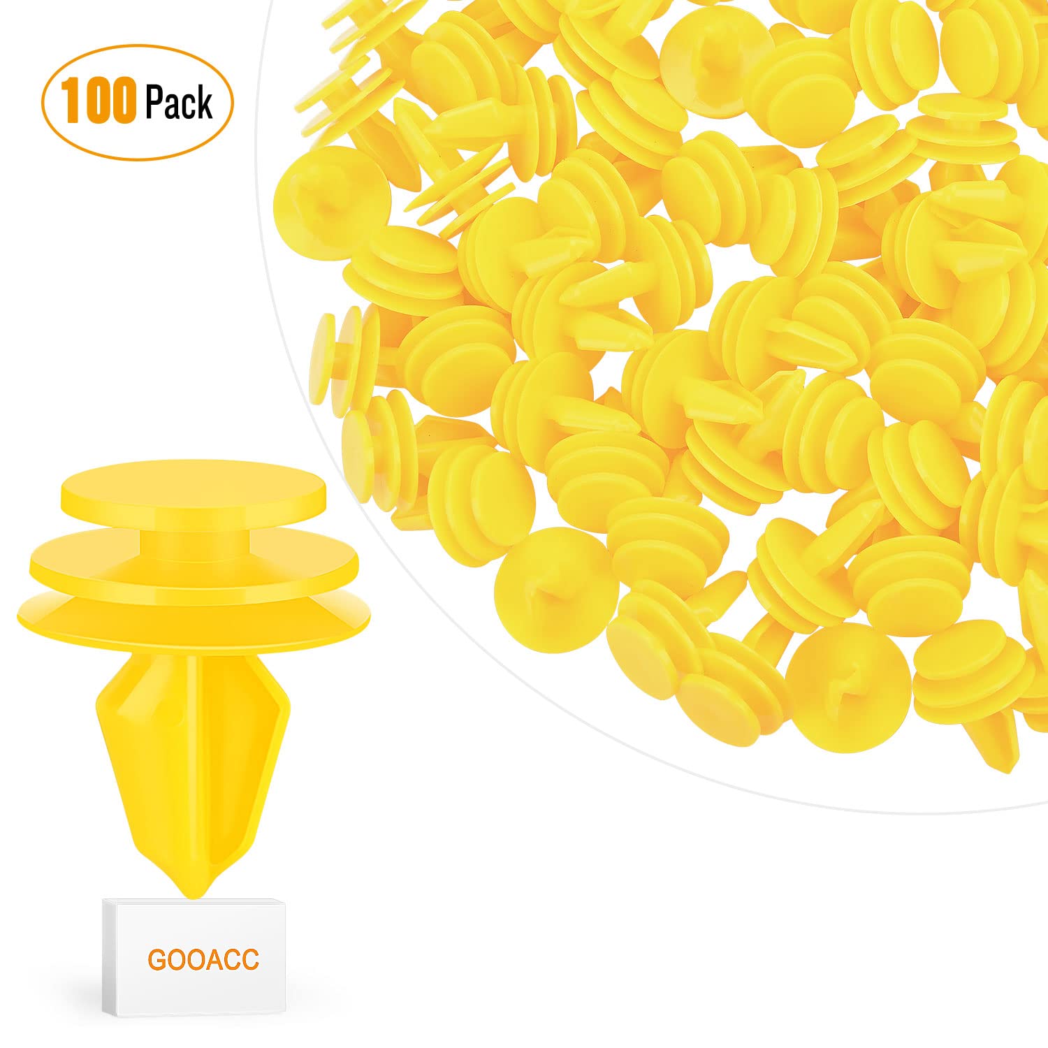 Gooacc 100Pcs Door Panel Clips Compatible With Jeep Dodge Chrysler, Better Replacement For Chrysler 6507055-Aa,6507686-Aa