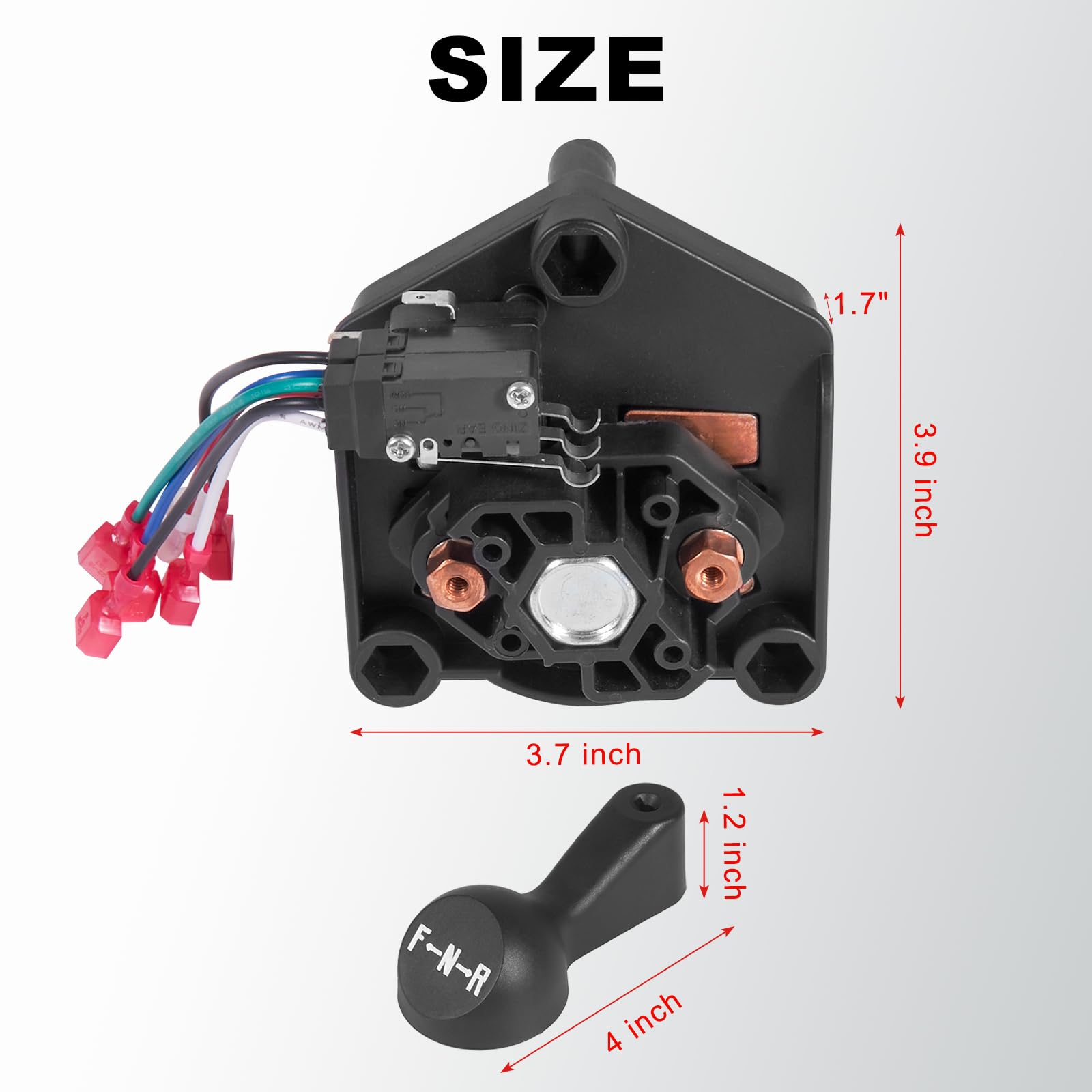 Autobaba Club Car Ds 48 Volt Electric Golf Carts Forward Reverse Switch Assembly With Handle Micro Switch Compatible With Electric 1996-Up Ds And 2018-Up Tempo Golf Cart 101753005 102250201